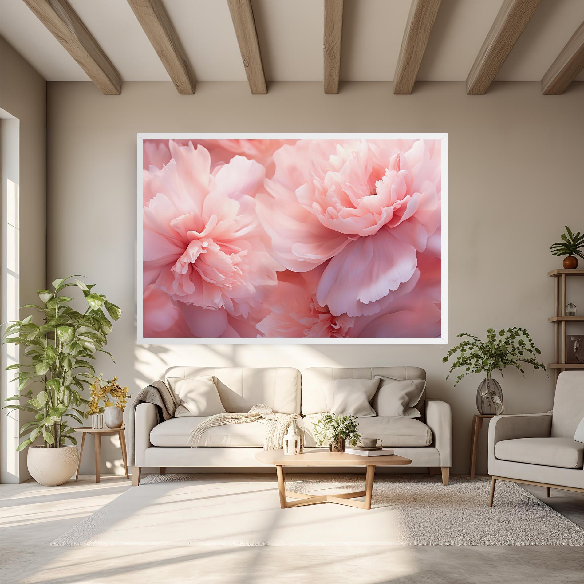 Tablou Canvas Close Up Dreamy Peony mockup 6