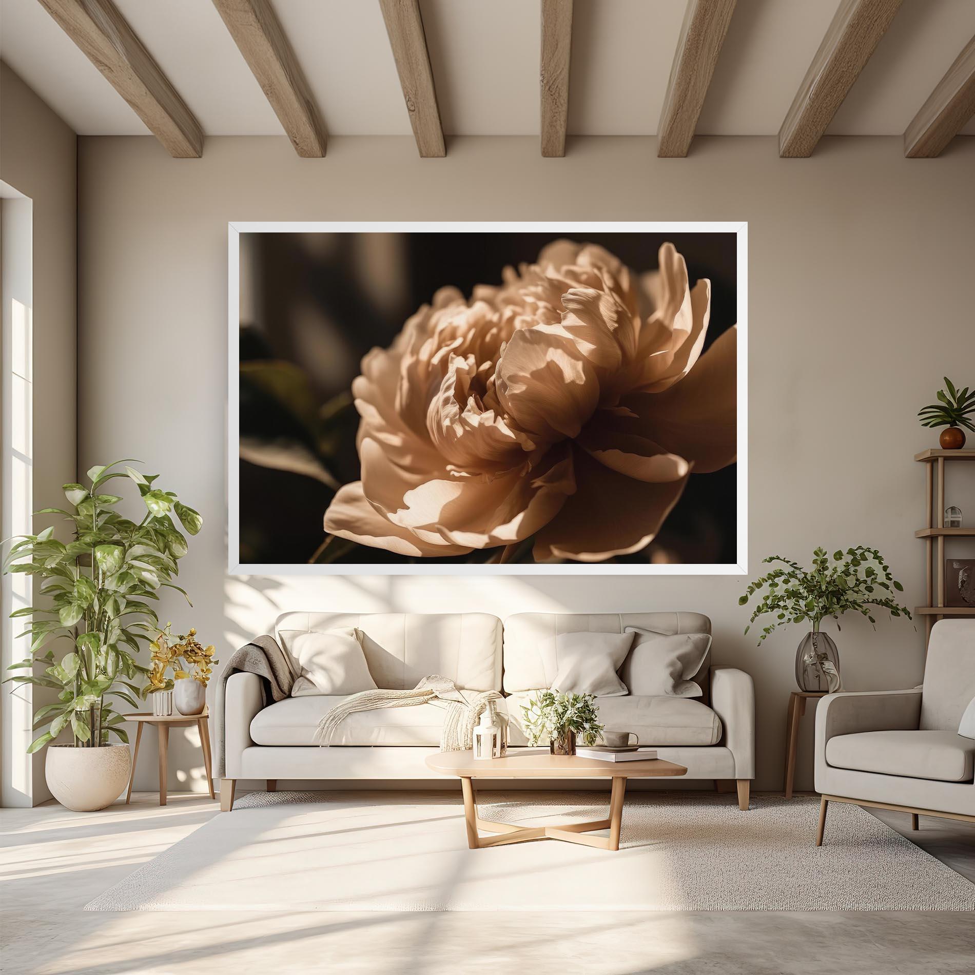Tablou Canvas Cream Peony mockup 6