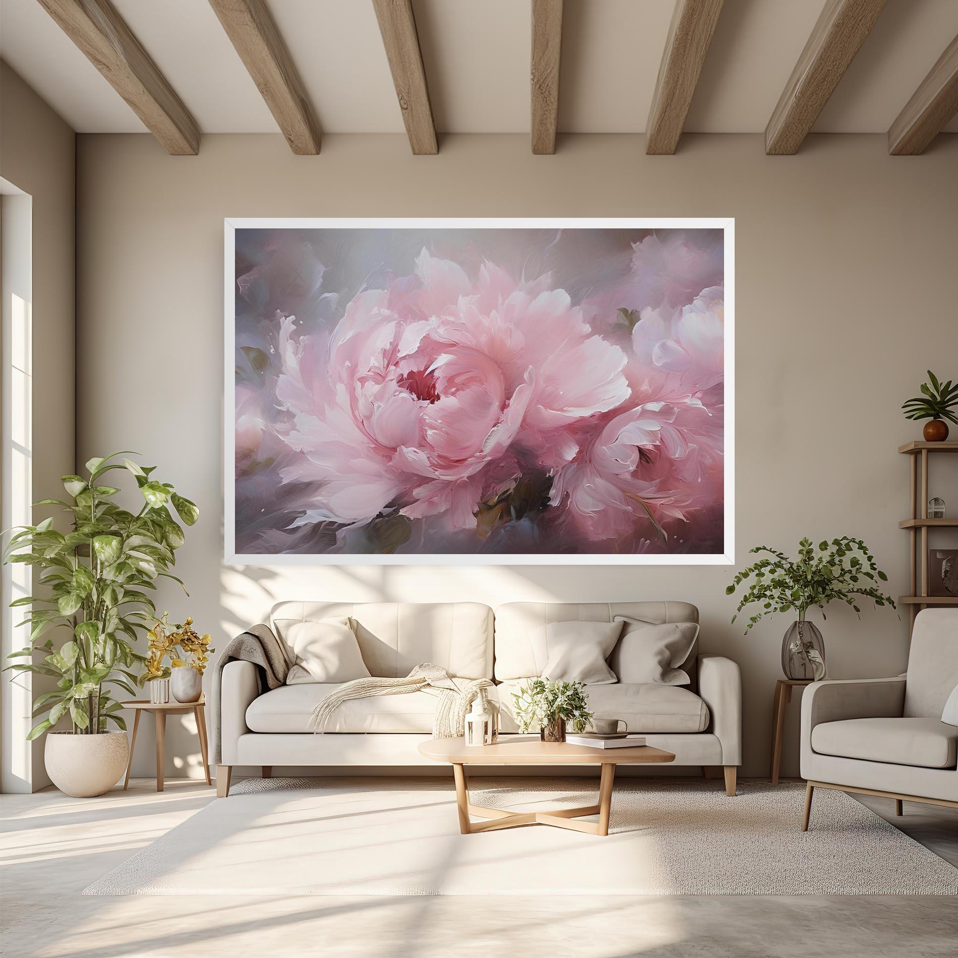 Tablou Canvas Dreamy Painting Peony mockup 6