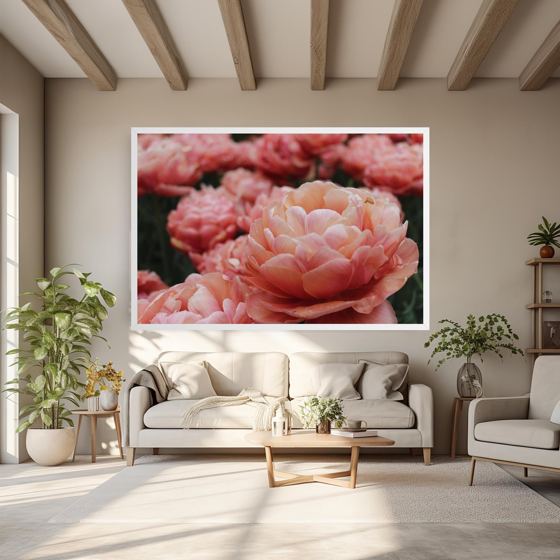 Tablou Canvas Light Orange Peony mockup 6