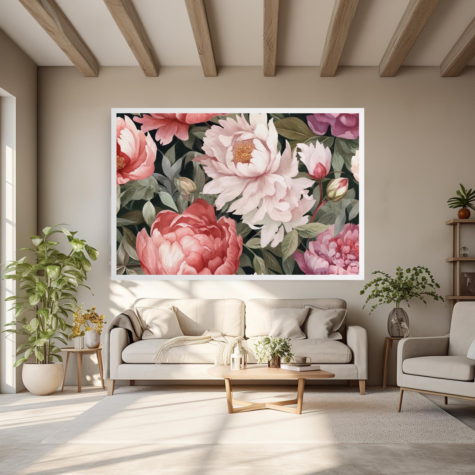 Tablou Canvas Light Peony Art mockup 6