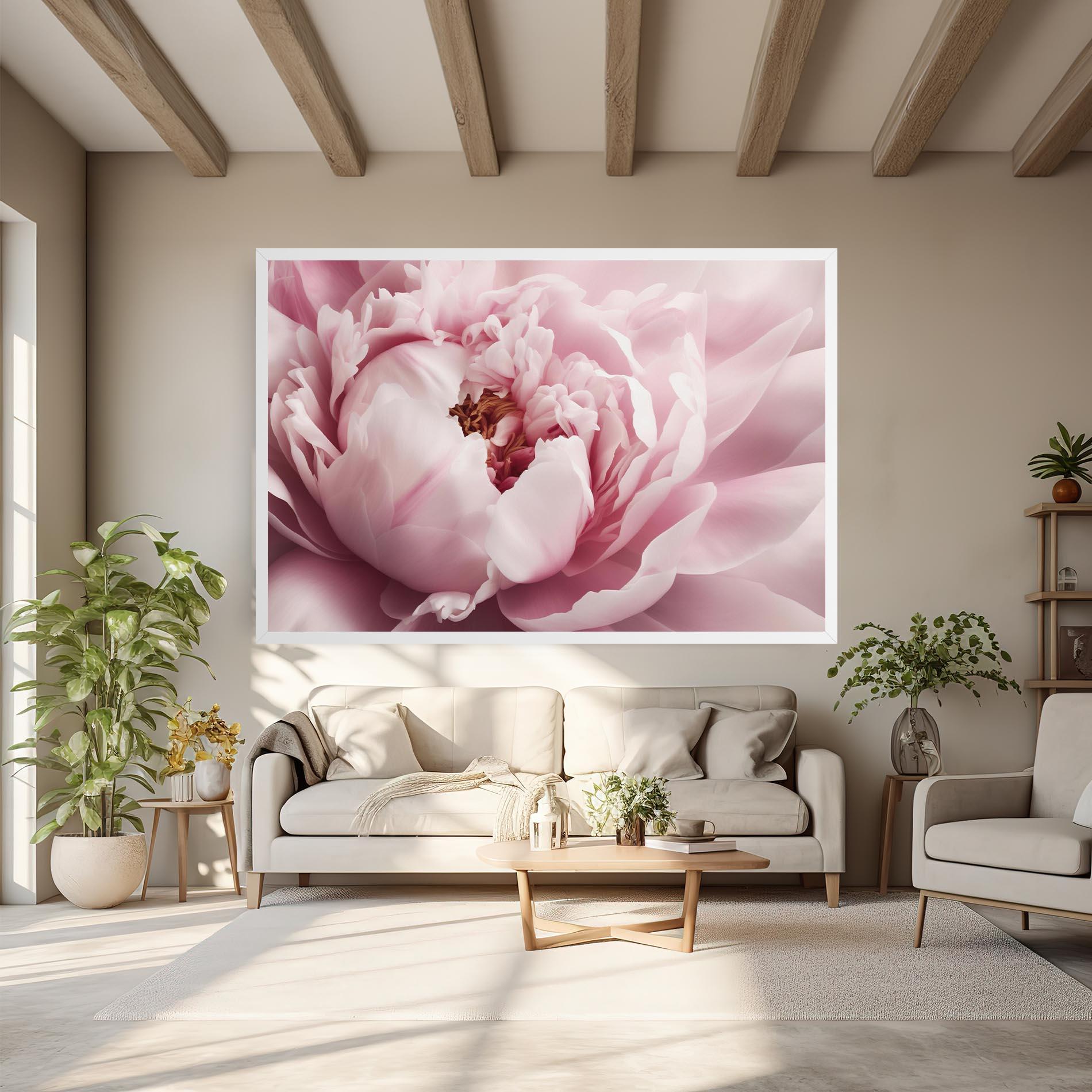 Tablou Canvas Pastel Peony Petals mockup 6