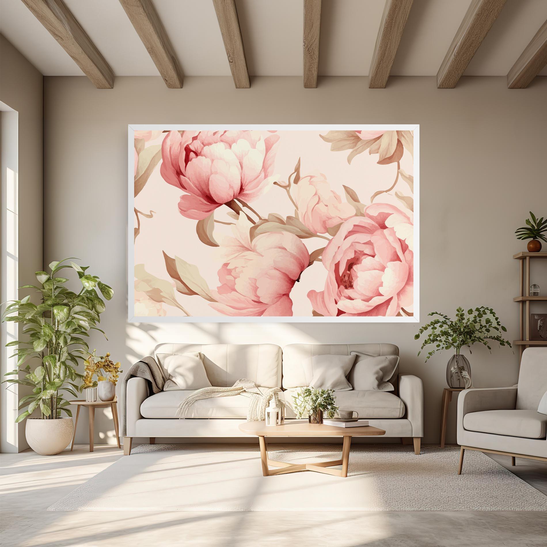 Tablou Canvas Pastel Peony mockup 6