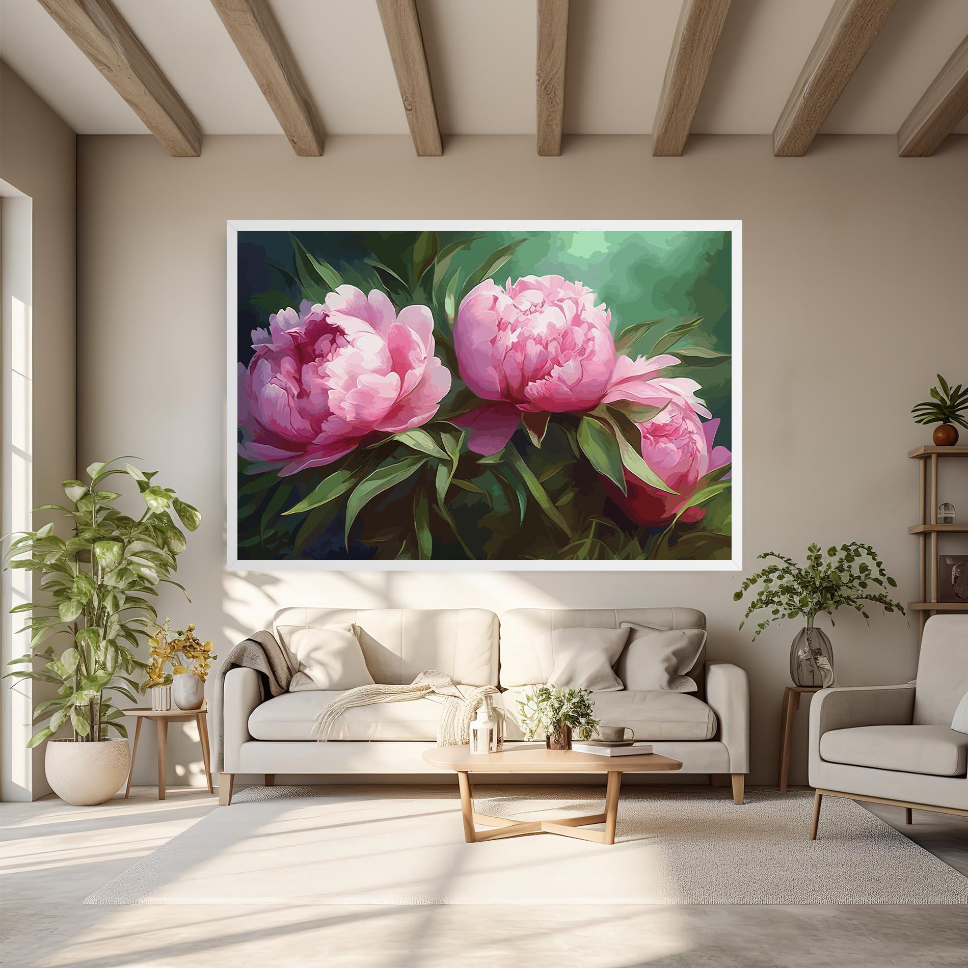 Tablou Canvas Peonies Art mockup 6