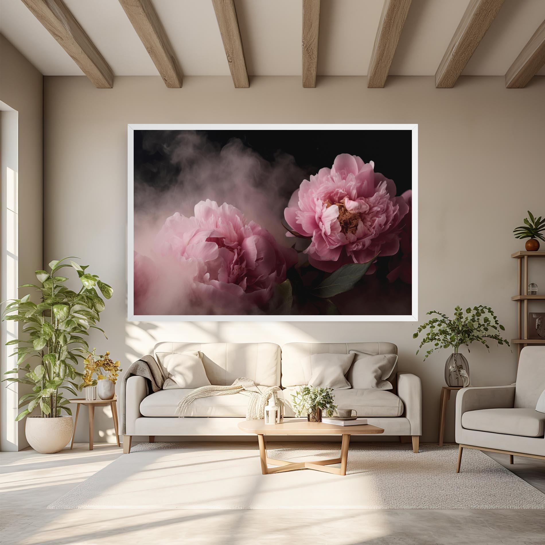 Tablou Canvas Peony In Smoke mockup 6