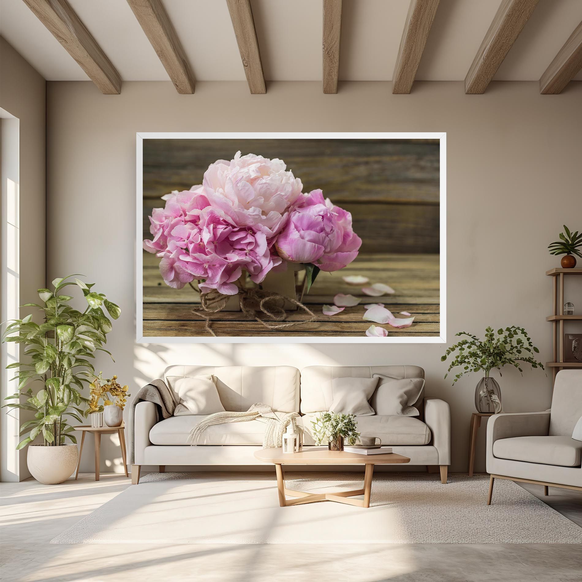 Peony On Table mockup 6