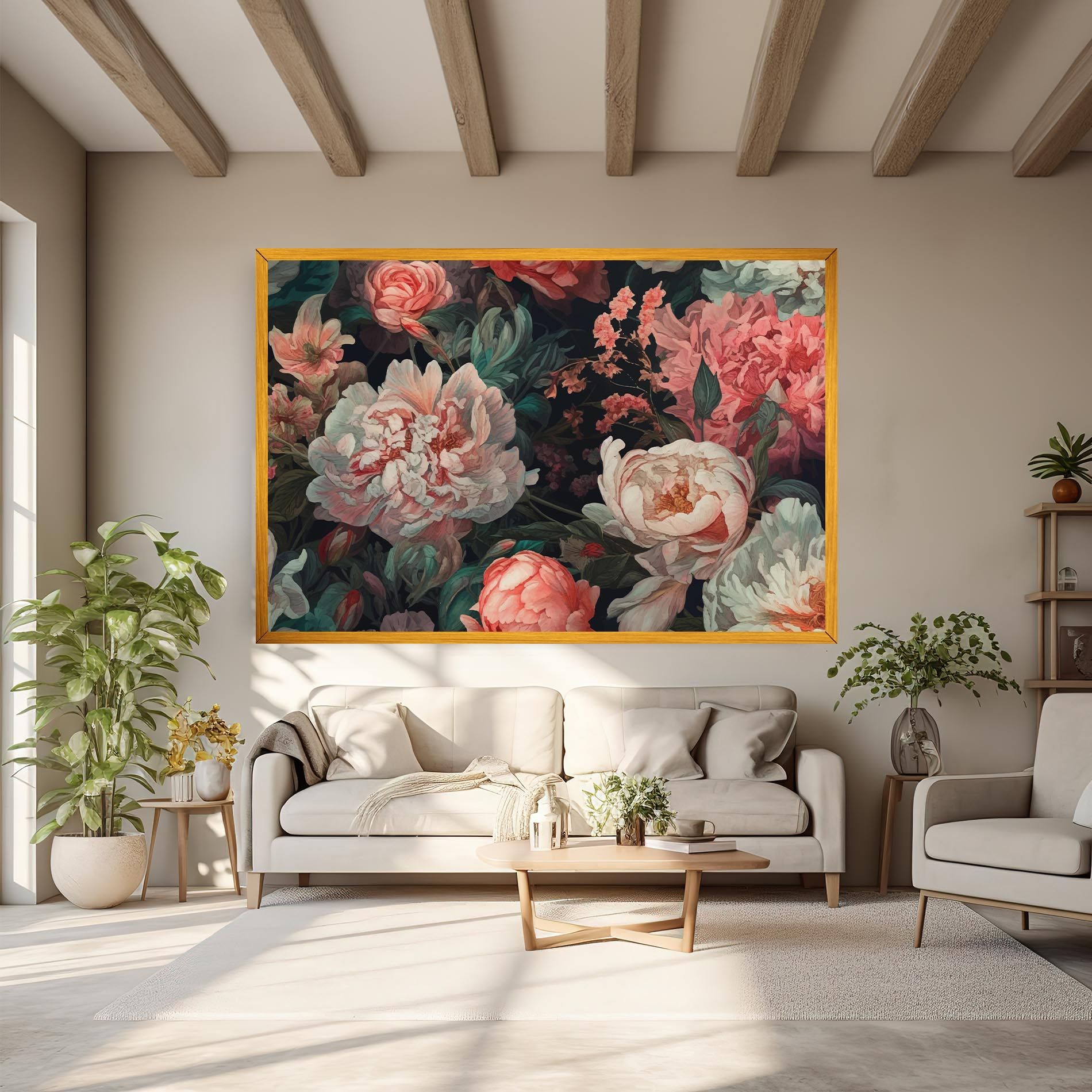 Artistic Pink Peony mockup 6