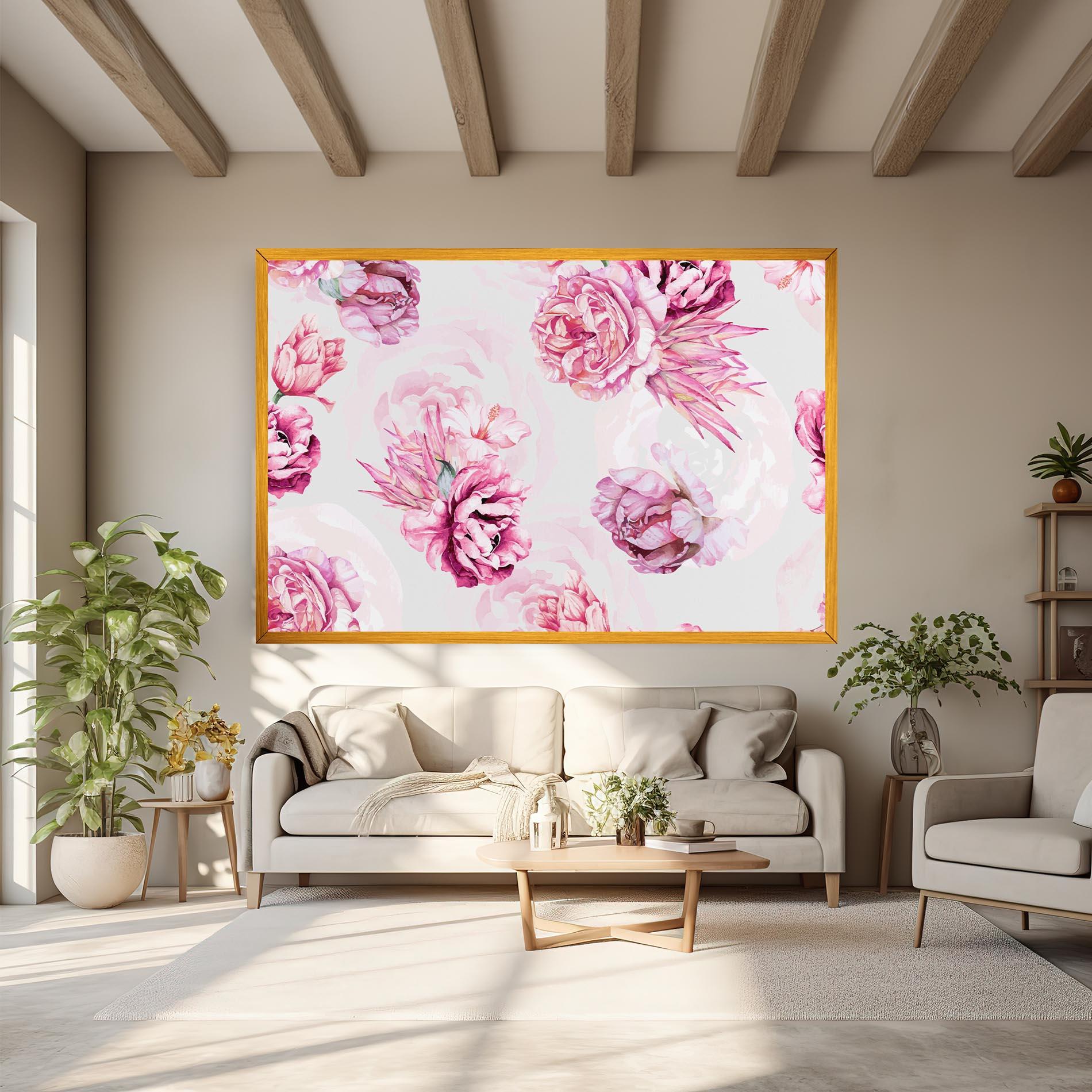 Tablou Canvas Blooming Peony mockup 6