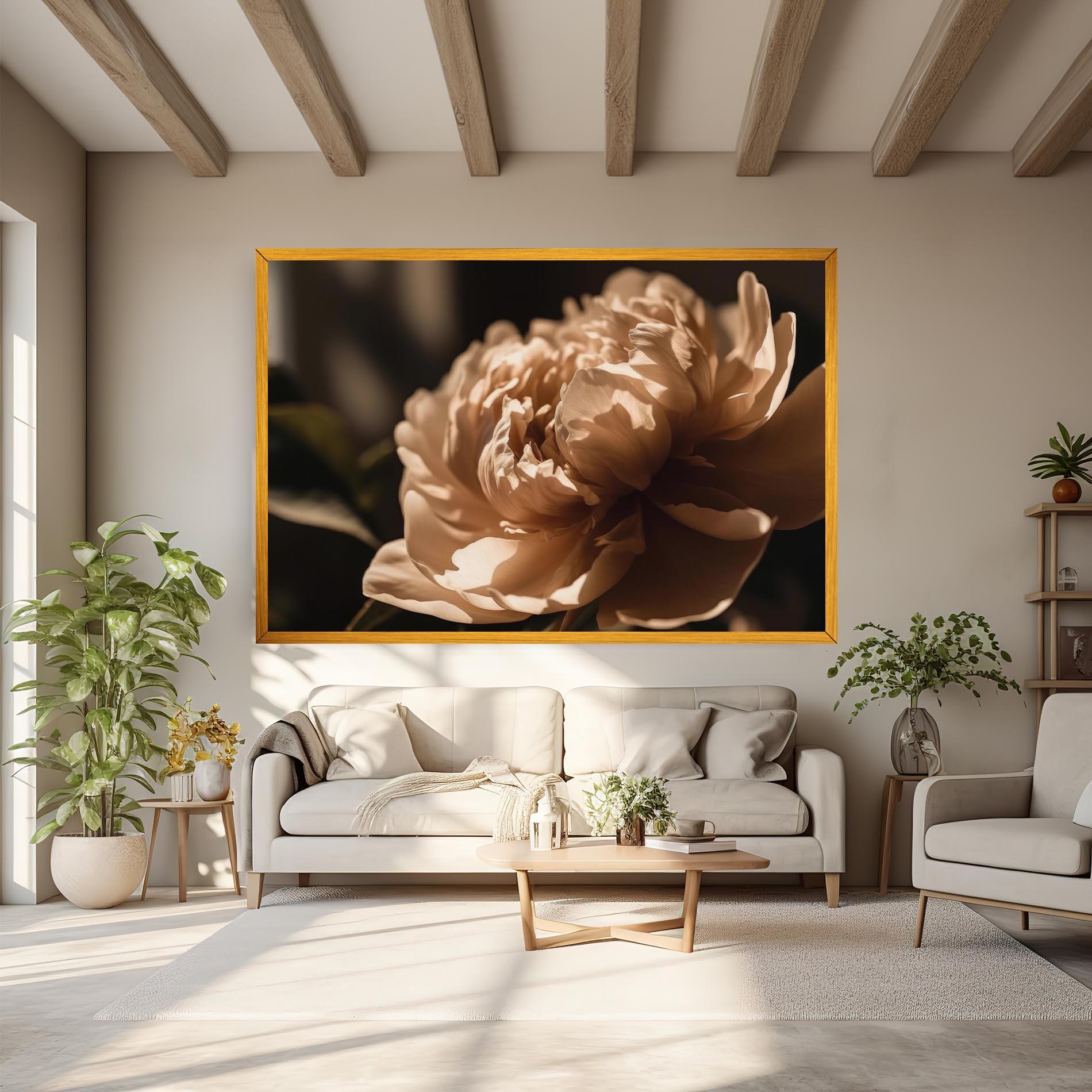 Tablou Canvas Cream Peony mockup 6