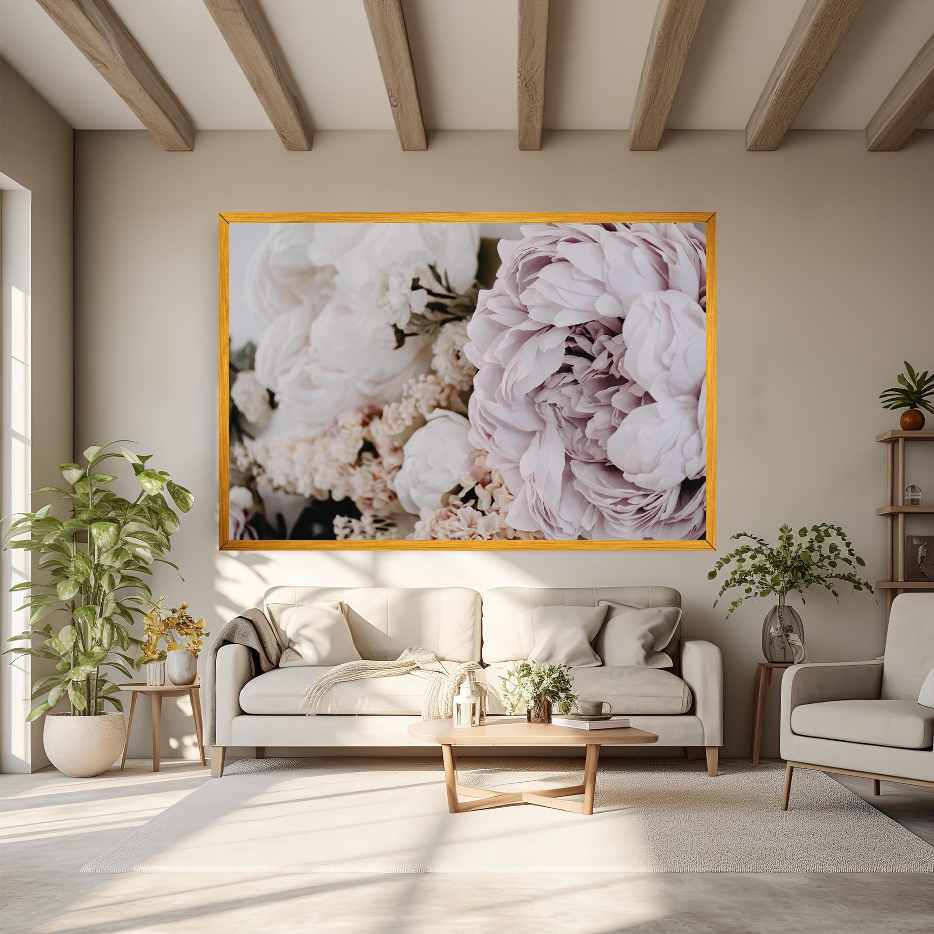 Grey Peony Bouquet mockup 6