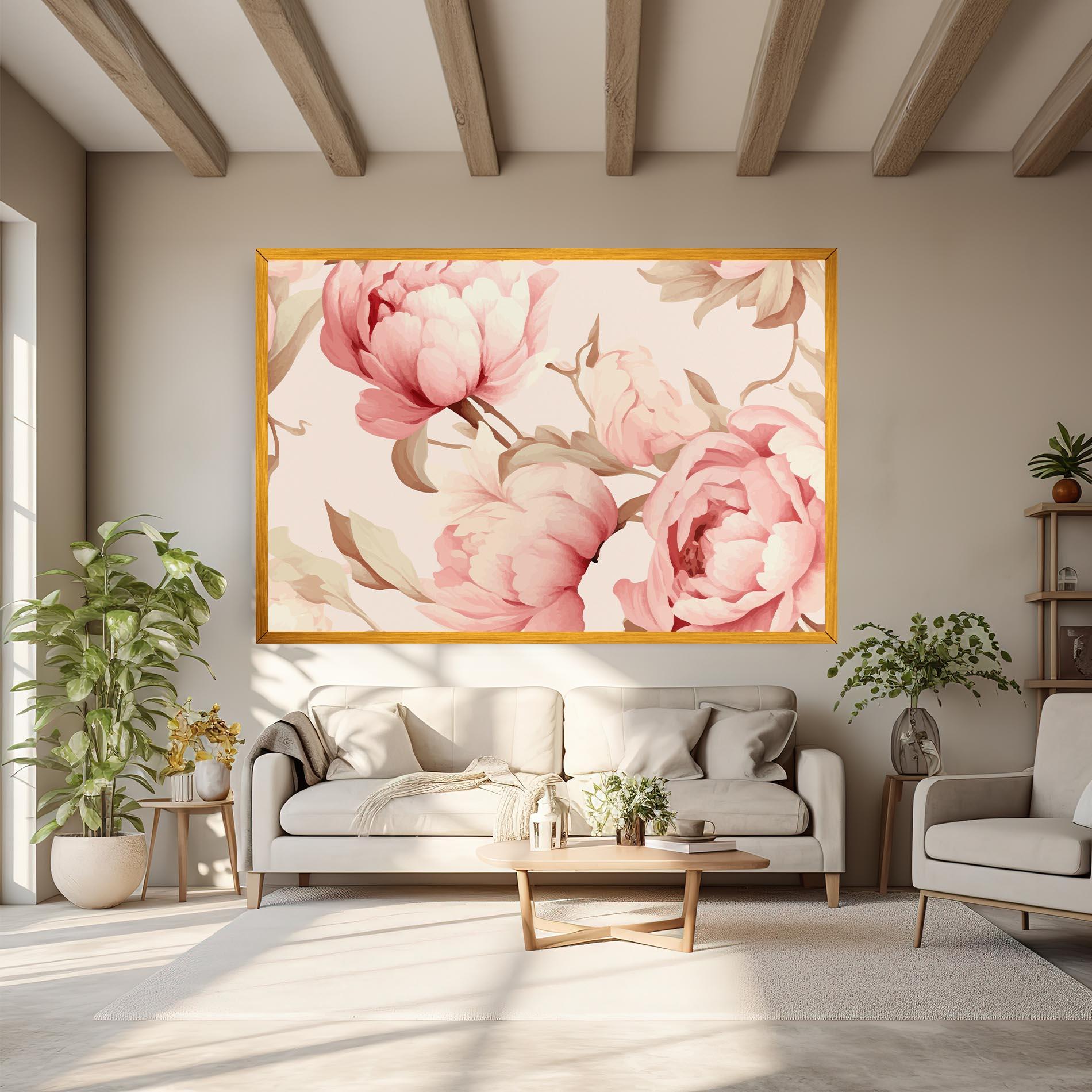 Tablou Canvas Pastel Peony mockup 6