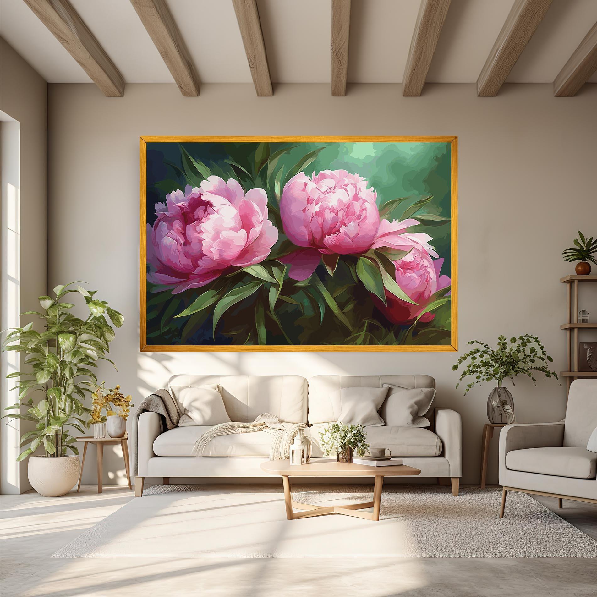 Tablou Canvas Peonies Art mockup 6