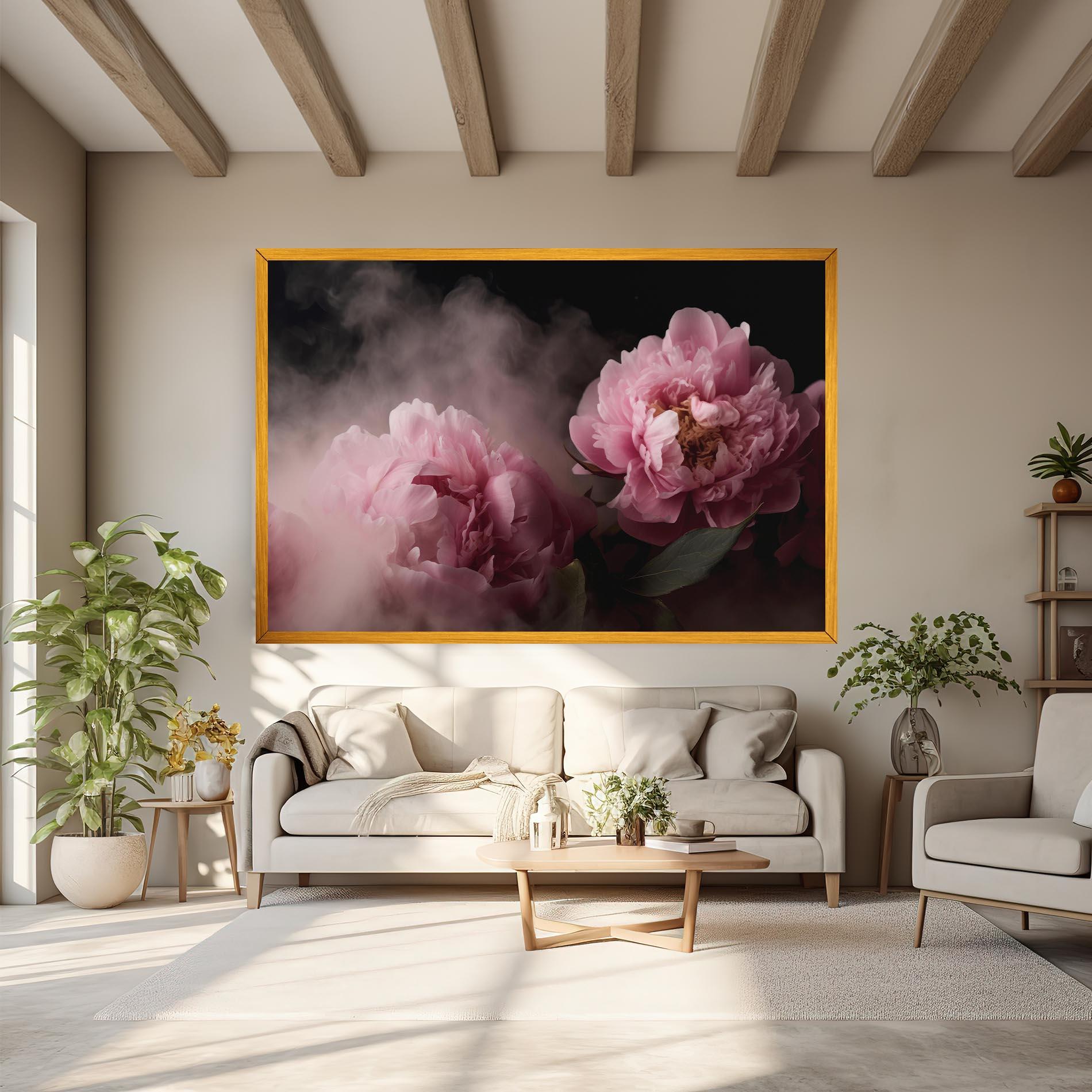 Tablou Canvas Peony In Smoke mockup 6