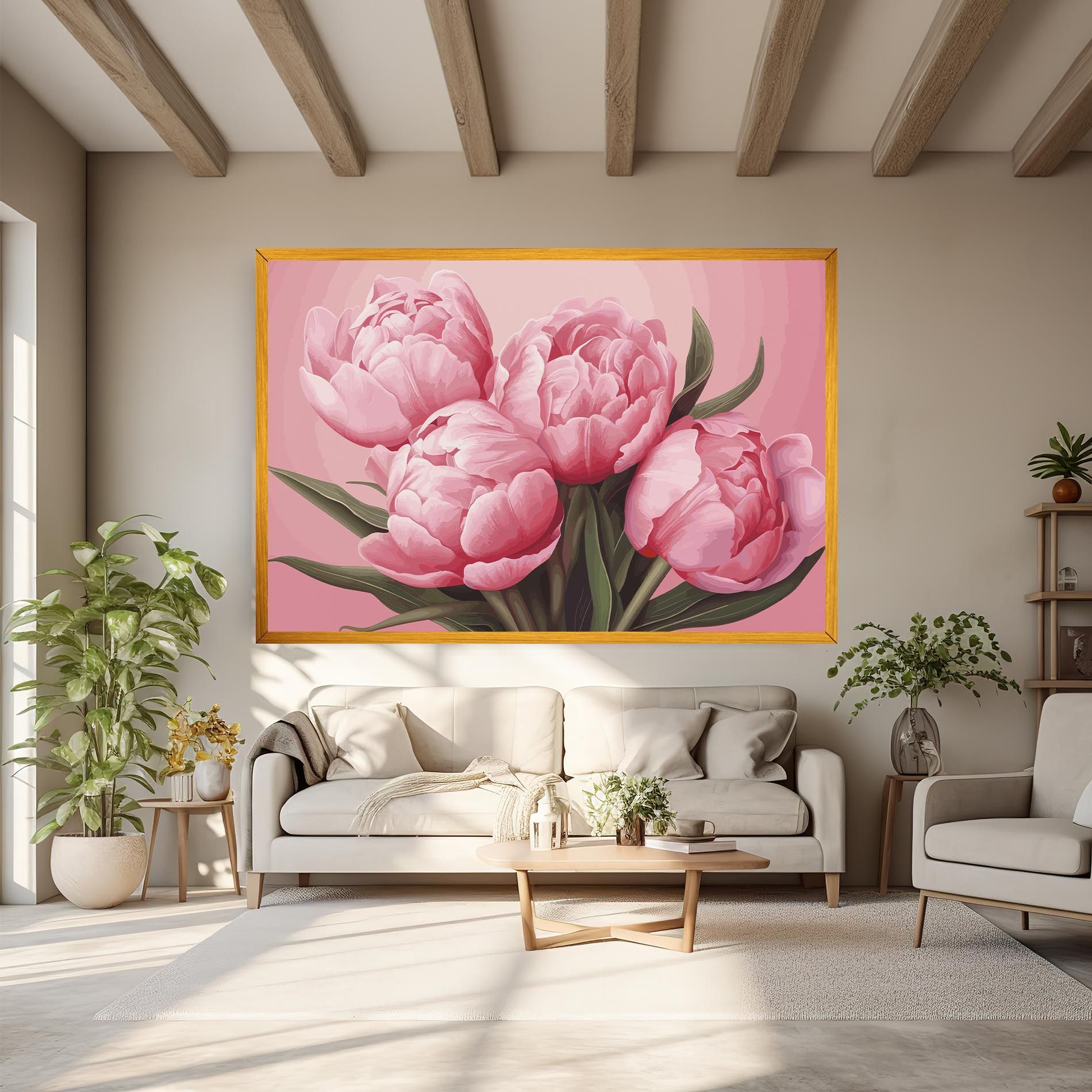 Peony On Pink mockup 6