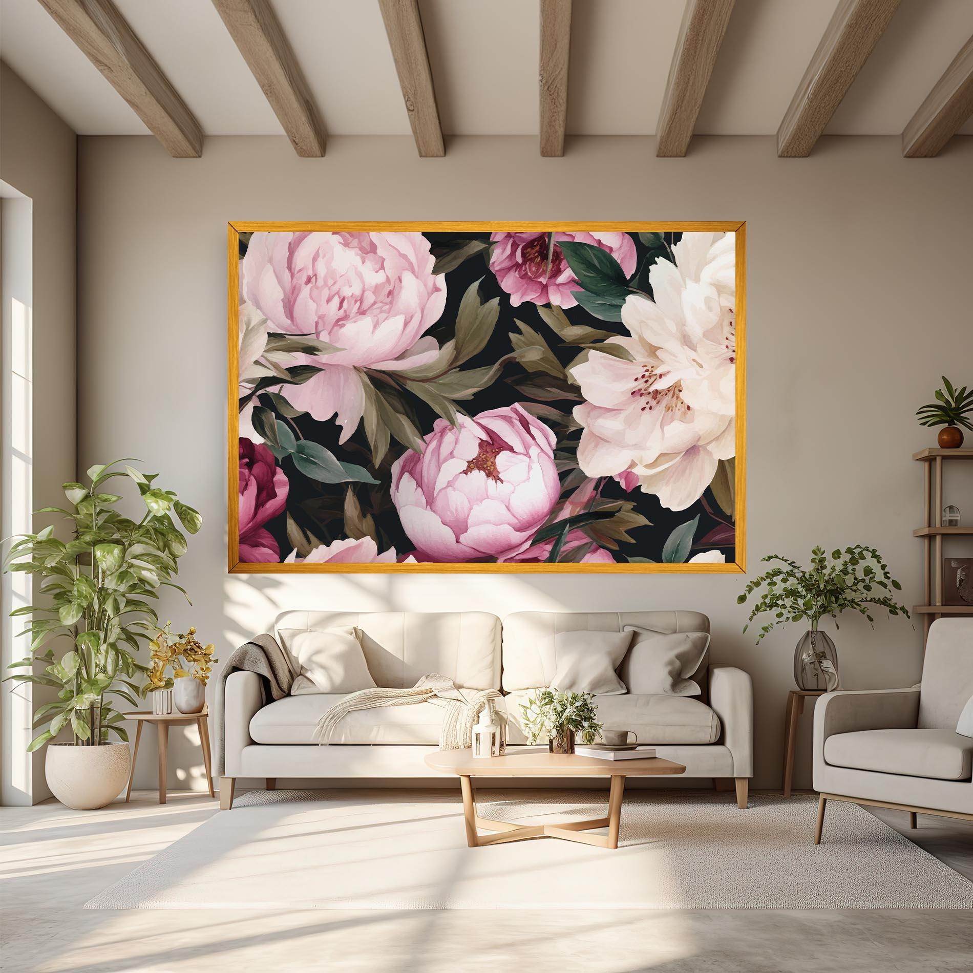 Tablou Canvas Peony Paint mockup 6