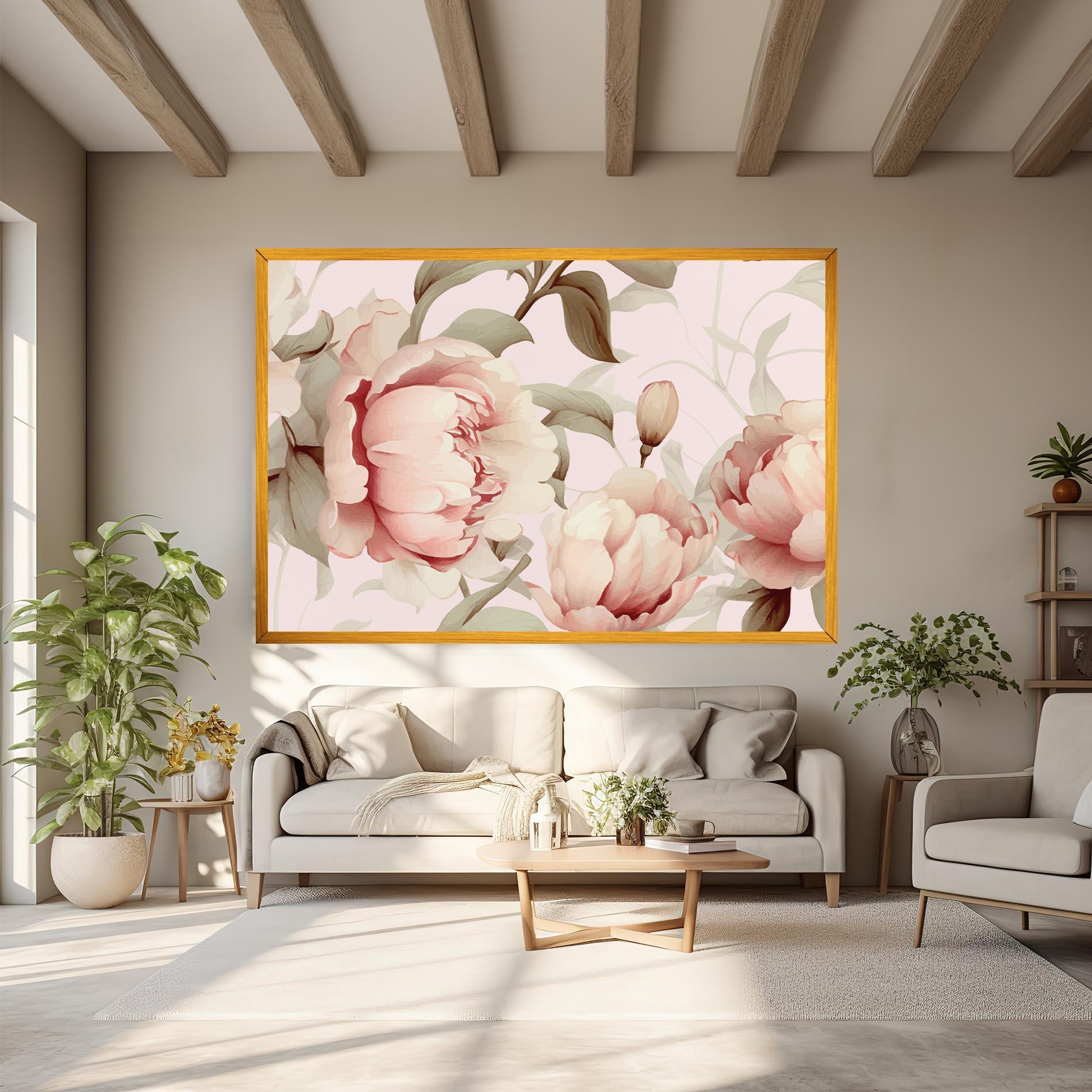 Tablou Canvas Pink Pretty Peony mockup 6