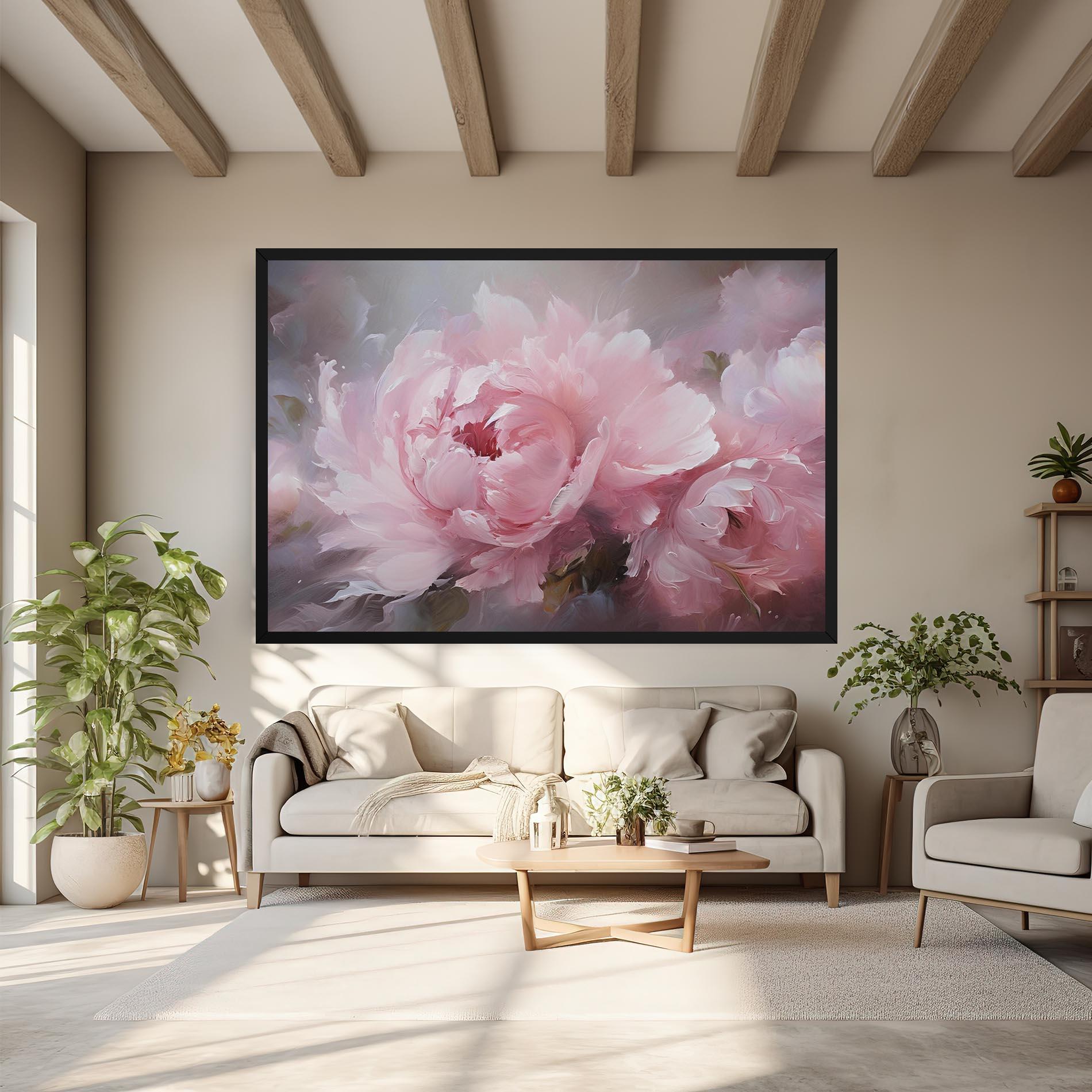 Tablou Canvas Dreamy Painting Peony mockup 6