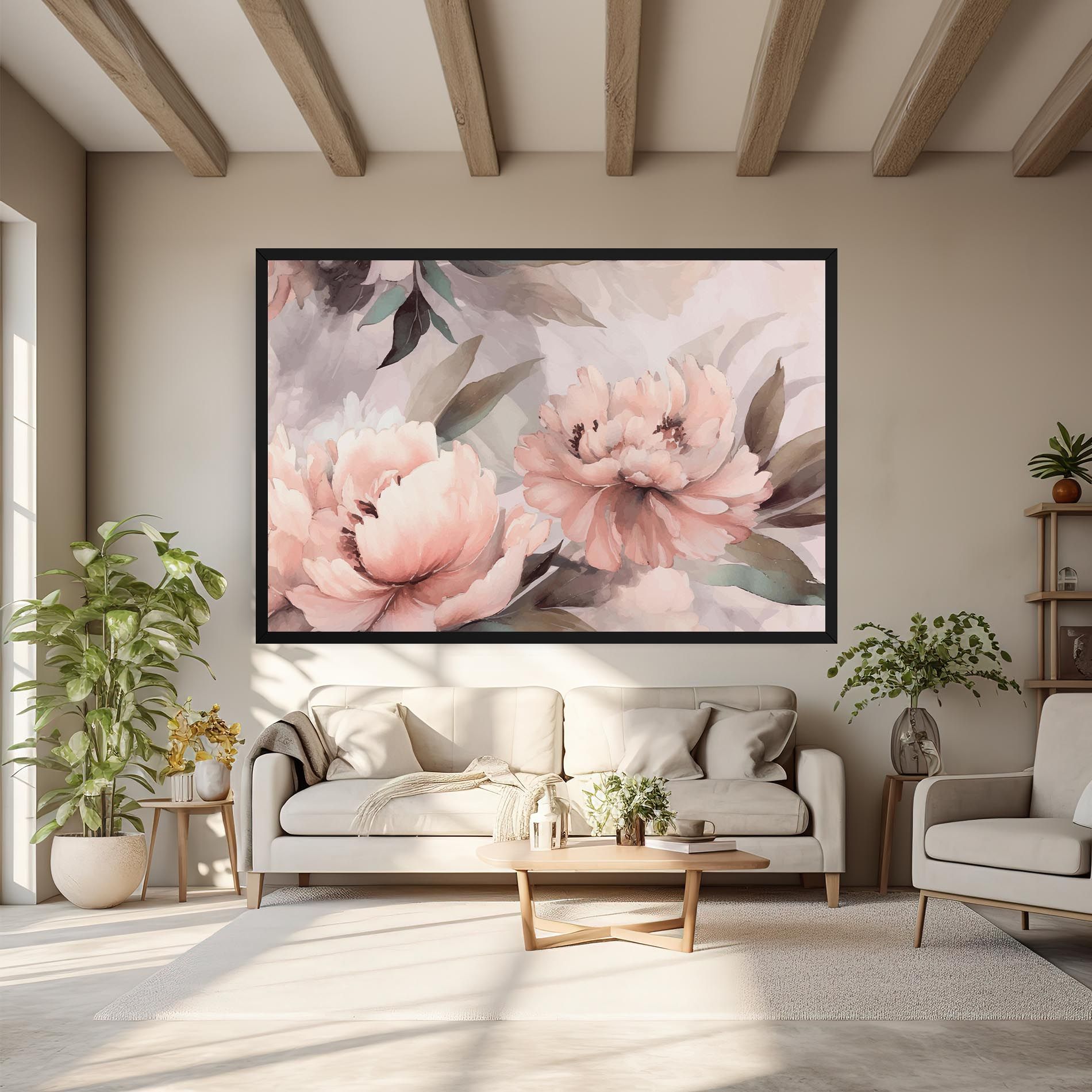 Dreamy Peony Art mockup 6