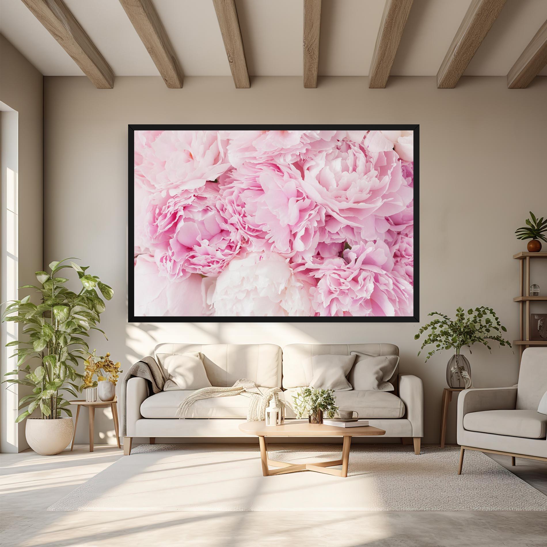 Tablou Canvas Dreamy Pink Pastel Peony mockup 6