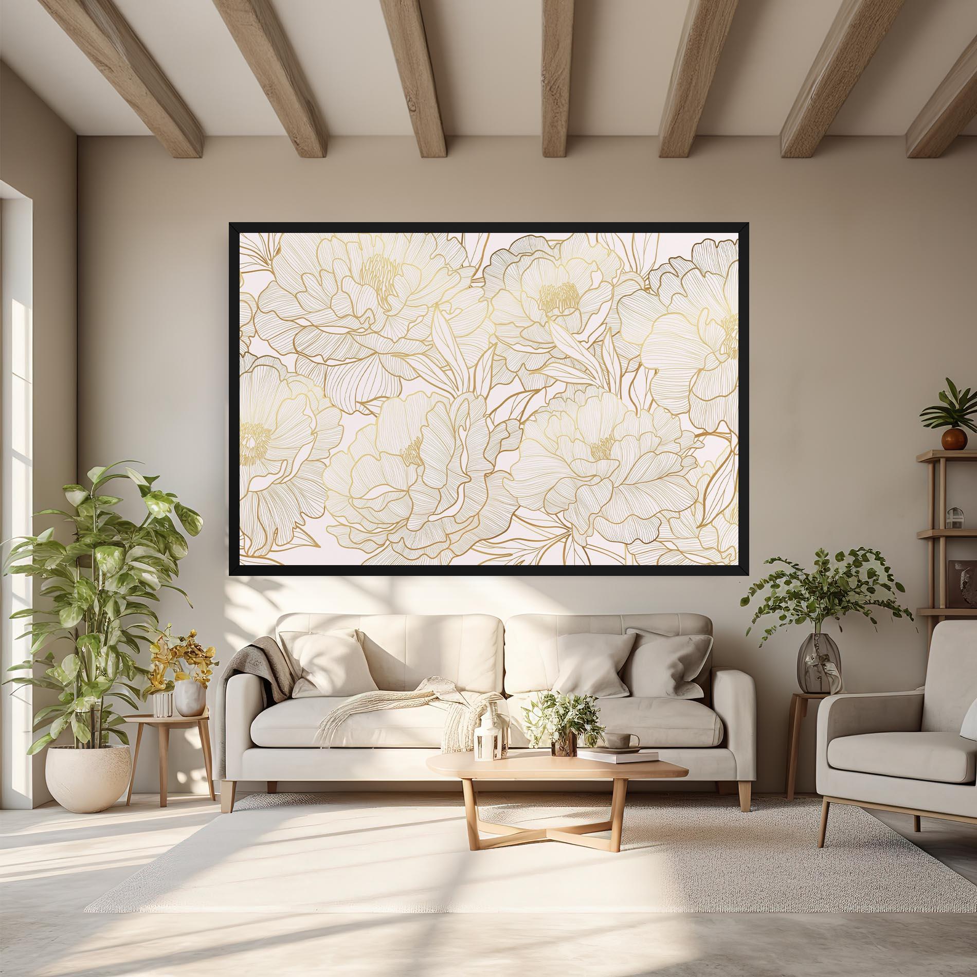 Tablou Canvas Golden Peony mockup 6