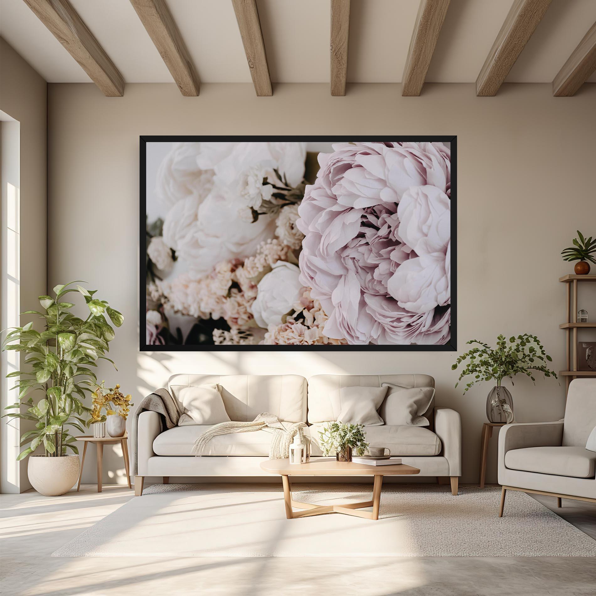 Tablou Canvas Grey Peony Bouquet mockup 6