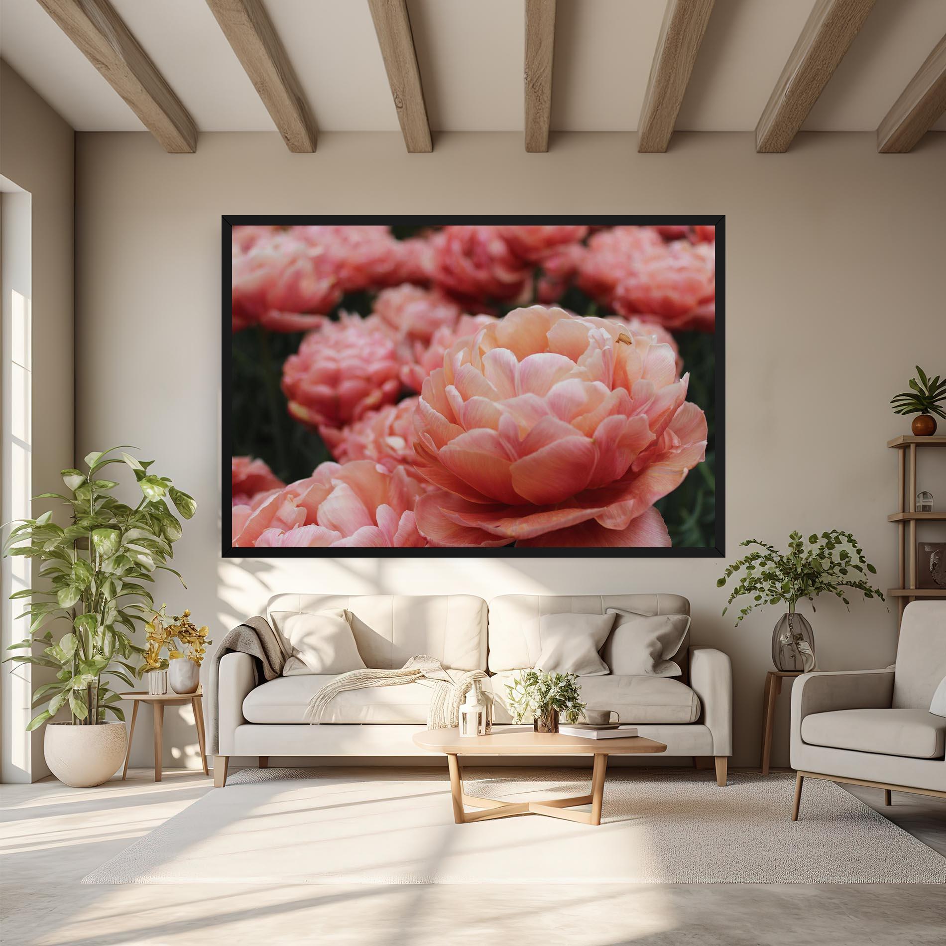 Tablou Canvas Light Orange Peony mockup 6