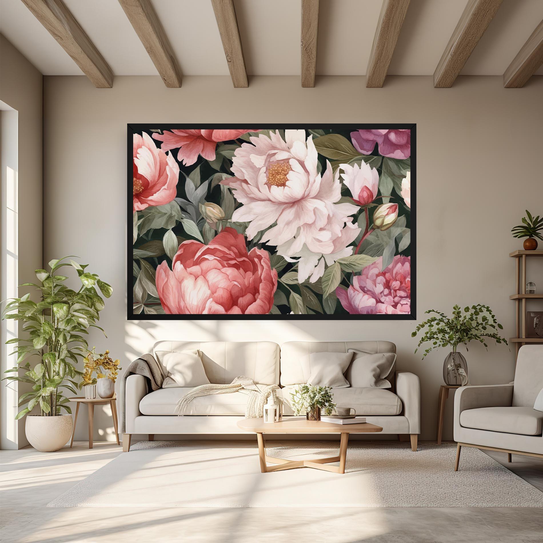 Tablou Canvas Light Peony Art mockup 6
