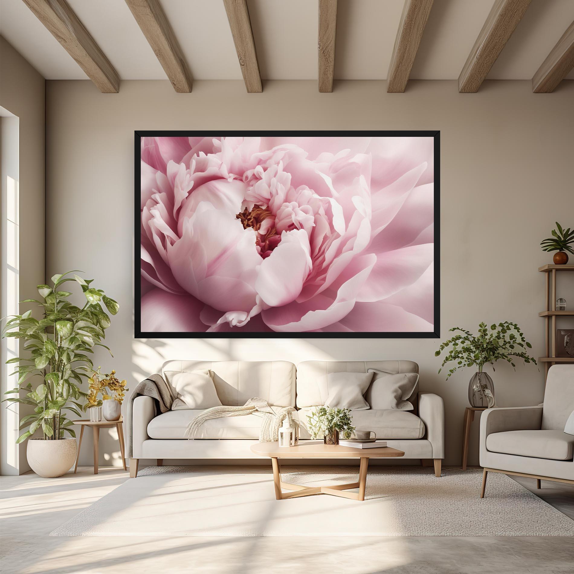 Tablou Canvas Pastel Peony Petals mockup 6