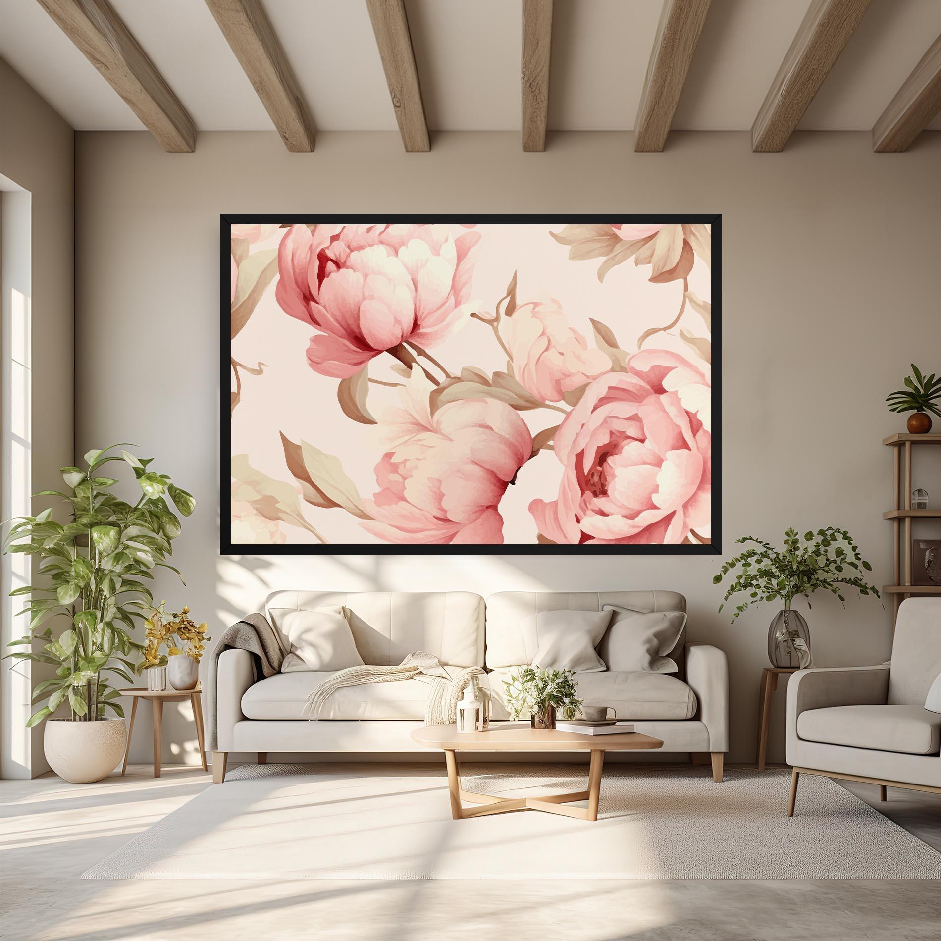 Tablou Canvas Pastel Peony mockup 6