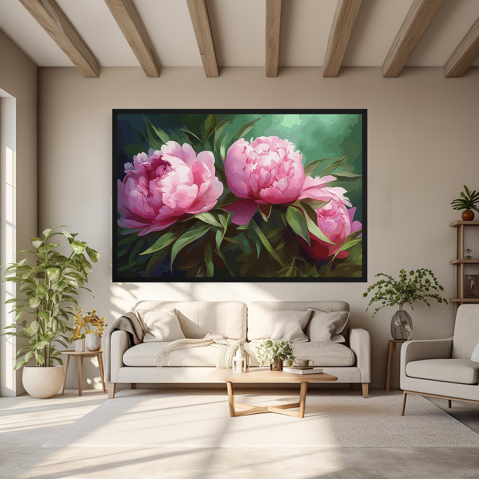 Tablou Canvas Peonies Art mockup 6
