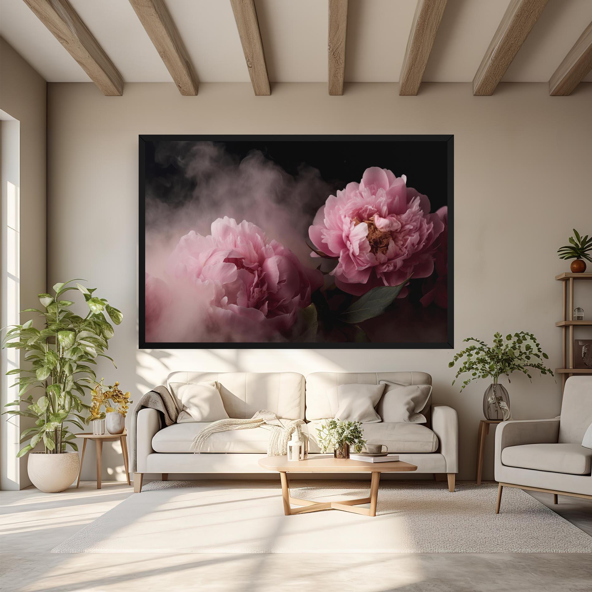 Tablou Canvas Peony In Smoke mockup 6