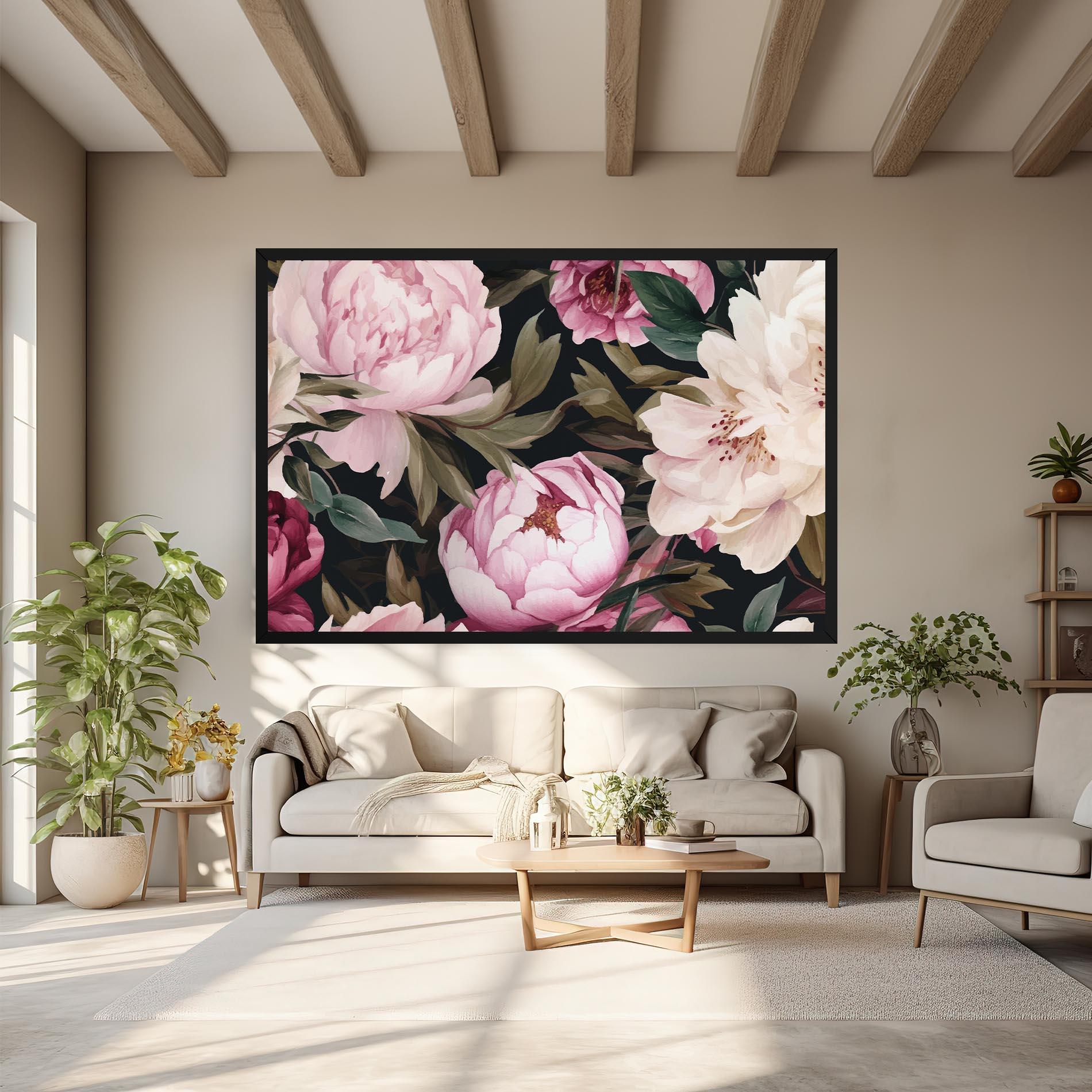 Tablou Canvas Peony Paint mockup 6