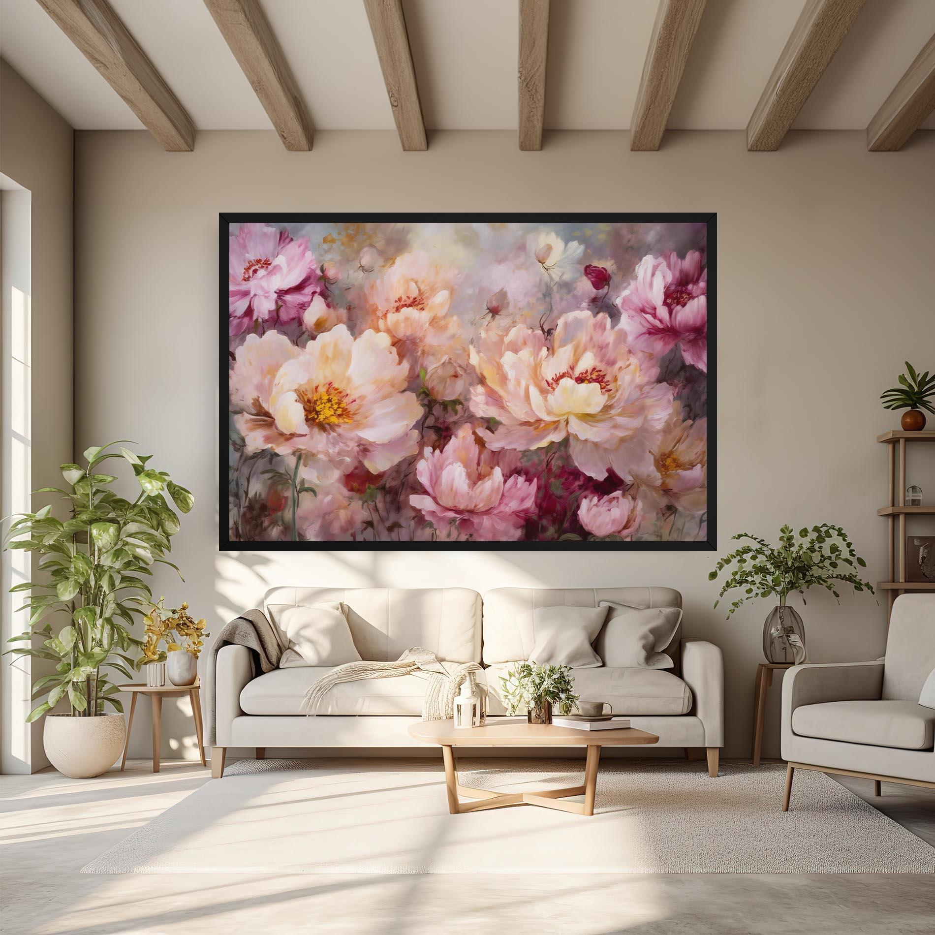 Tablou Canvas Peony Painting Art mockup 6