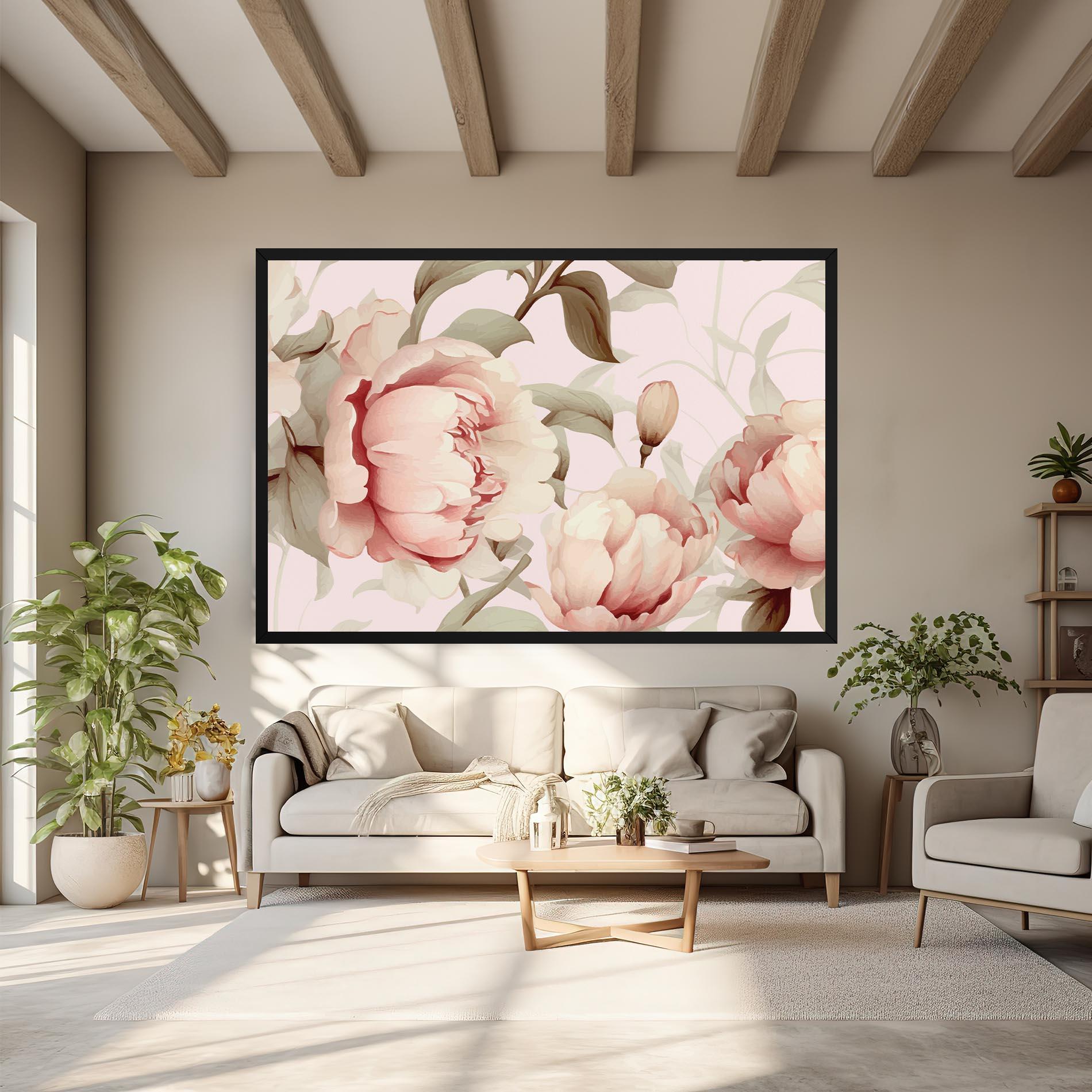 Tablou Canvas Pink Pretty Peony mockup 6