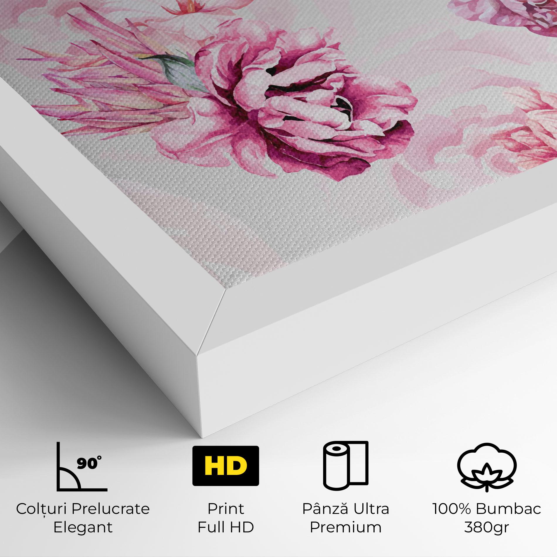 Tablou Canvas Blooming Peony mockup 4