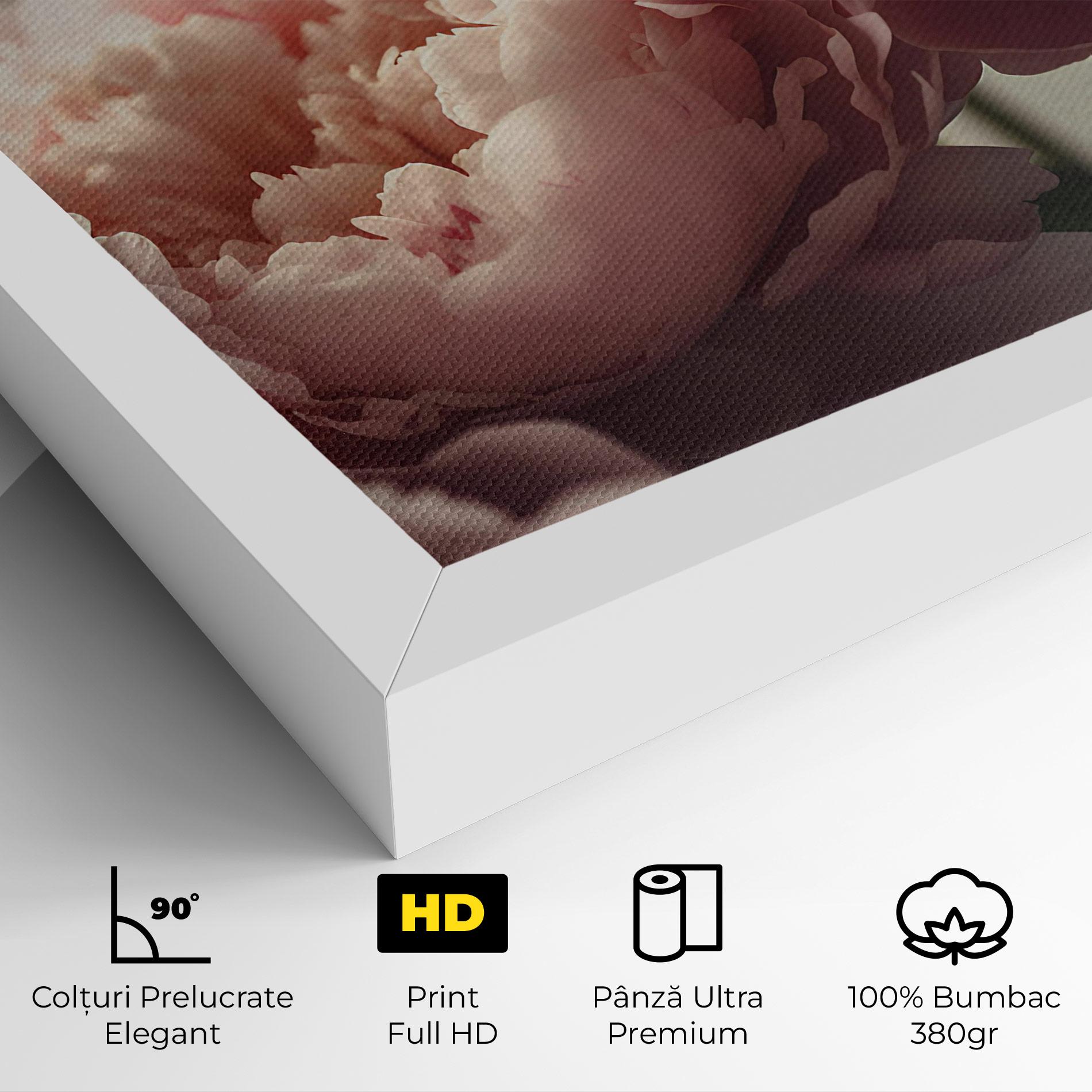 Tablou Canvas Cream Dreamy Peony mockup 4