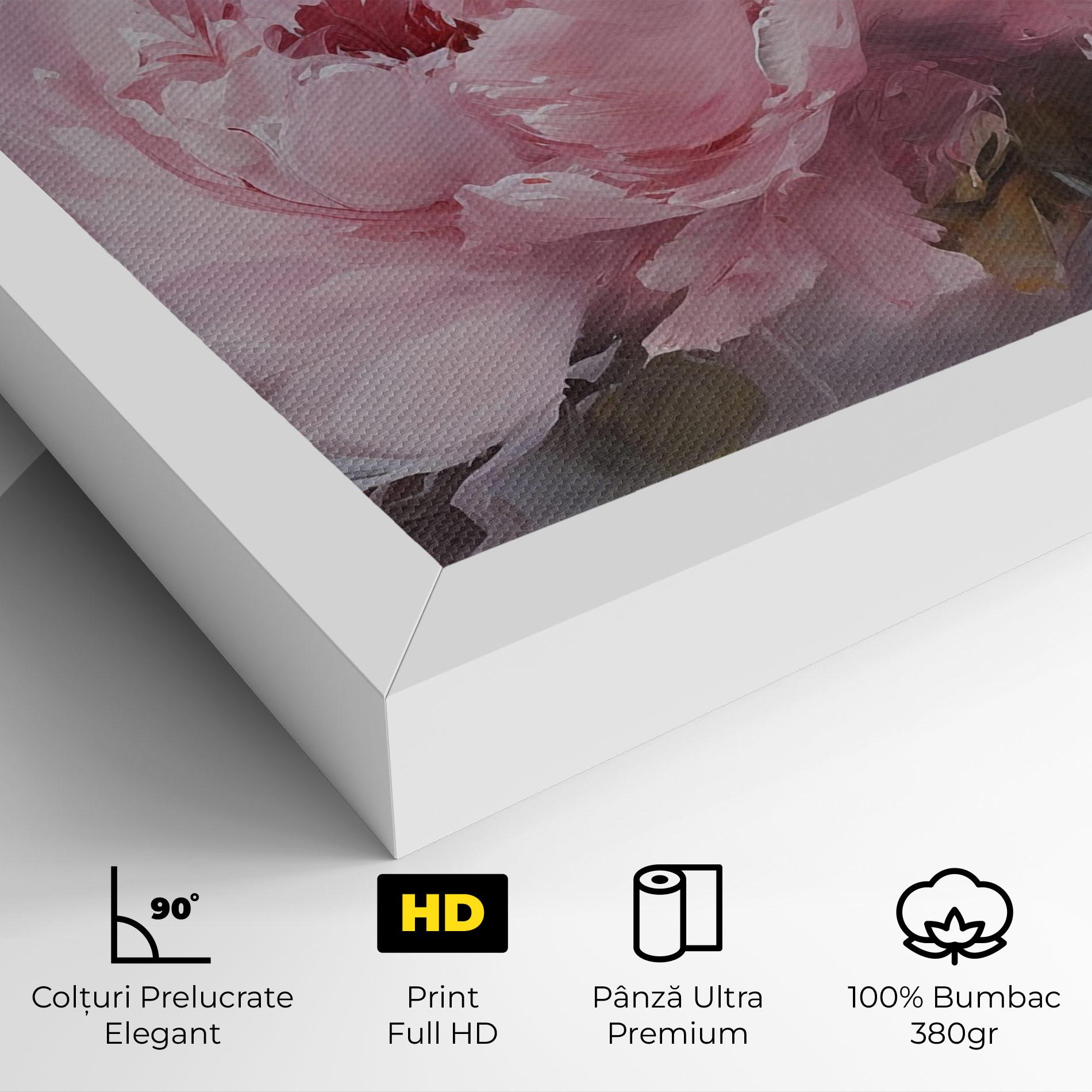 Tablou Canvas Dreamy Painting Peony mockup 4