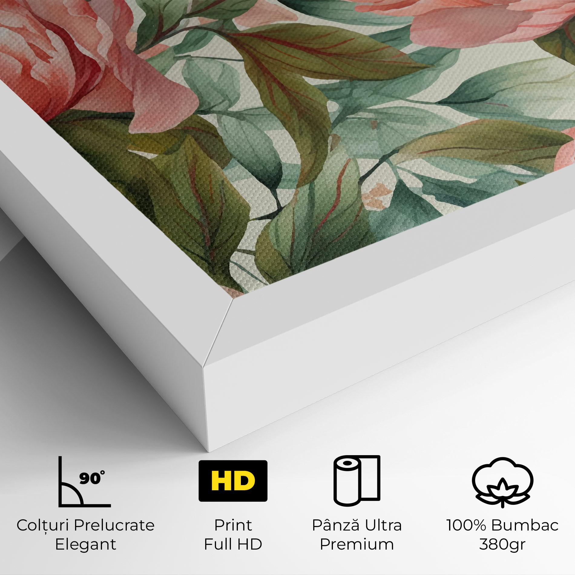 Tablou Canvas Light Red Peony mockup 4