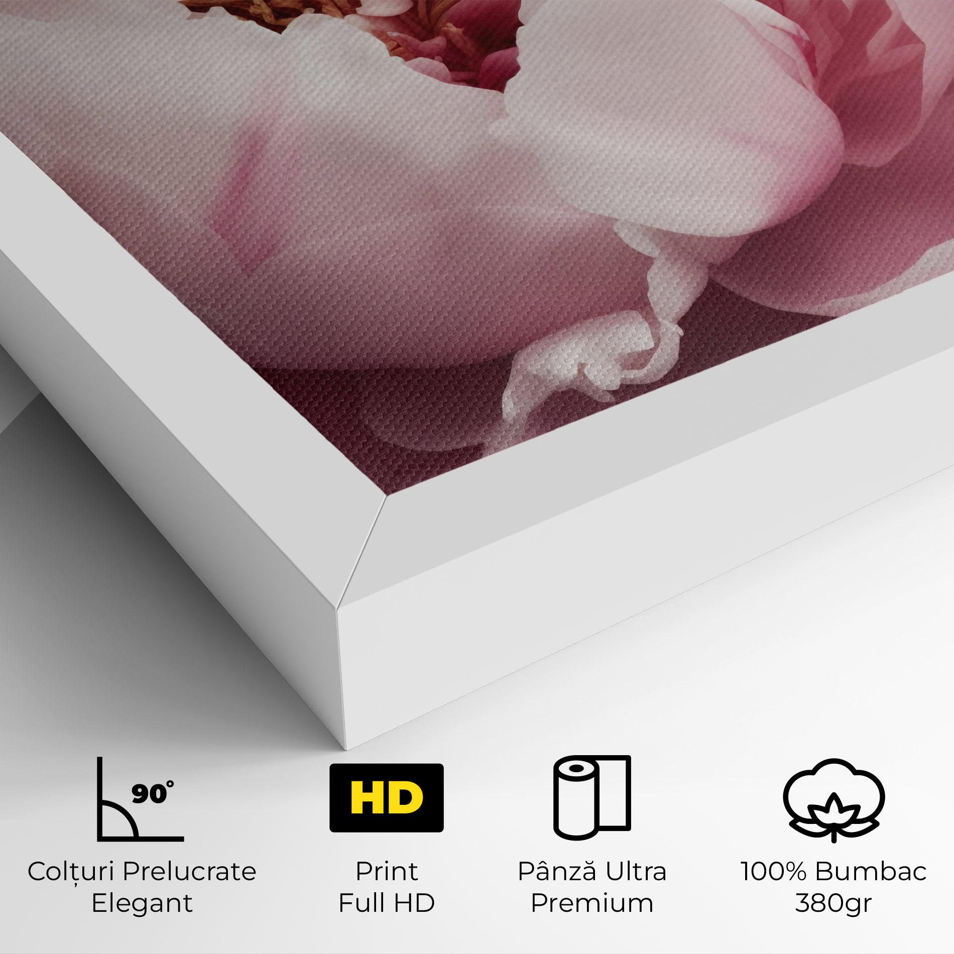 Tablou Canvas Pastel Peony Petals mockup 4