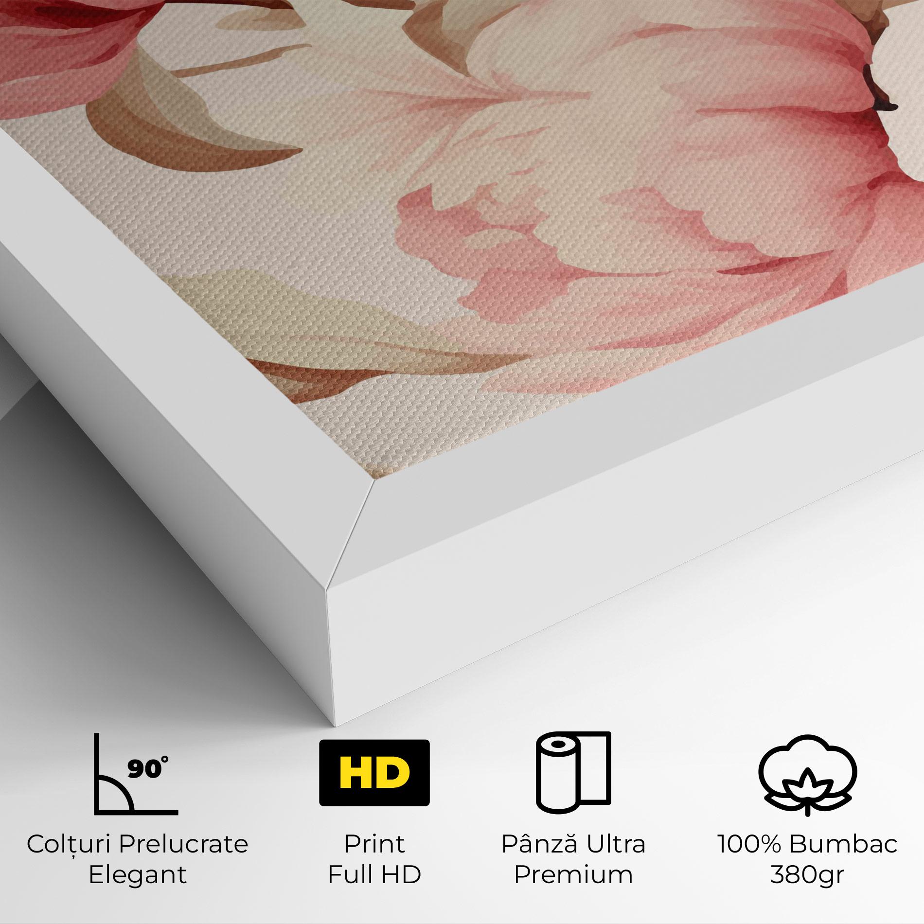 Tablou Canvas Pastel Peony mockup 4