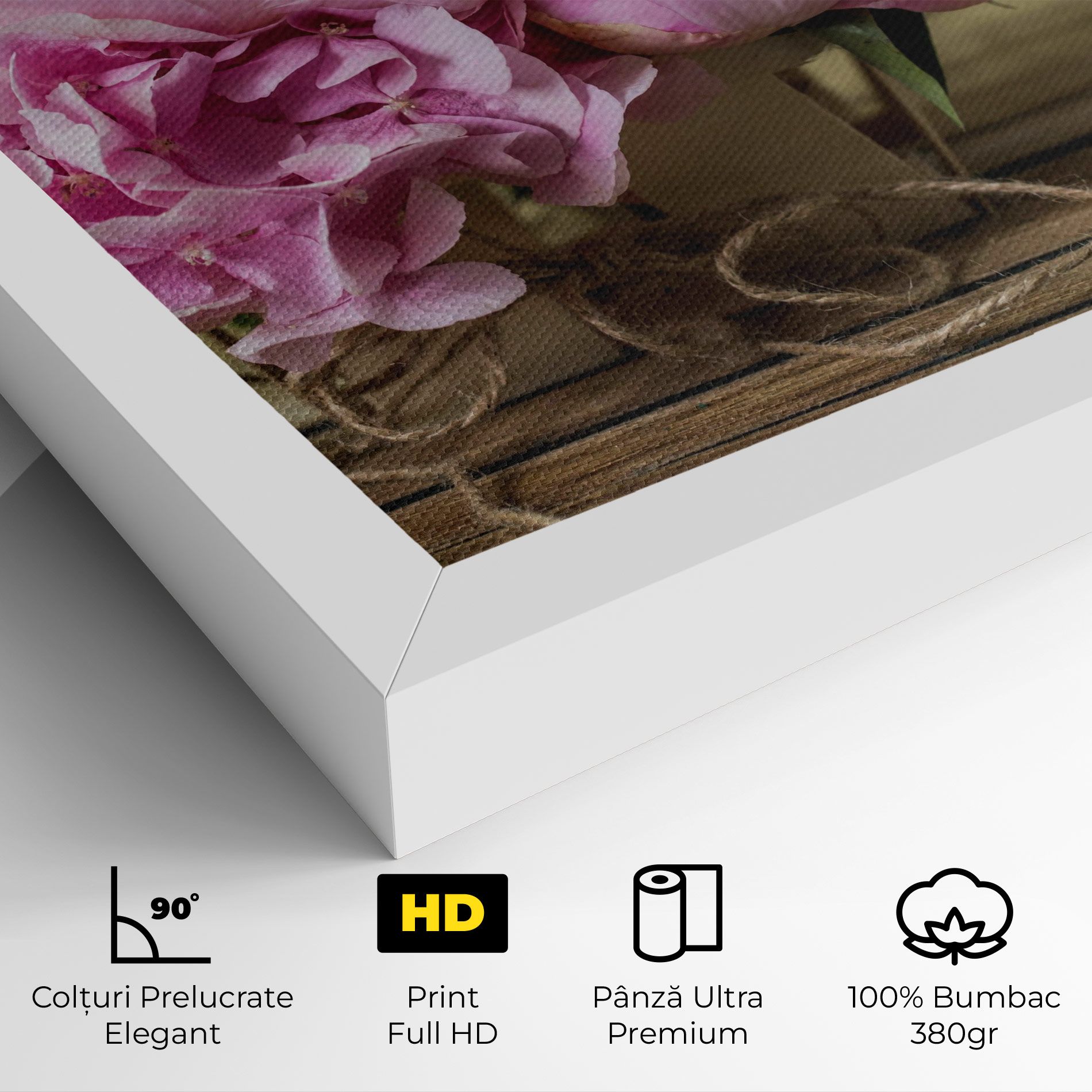 Peony On Table mockup 4