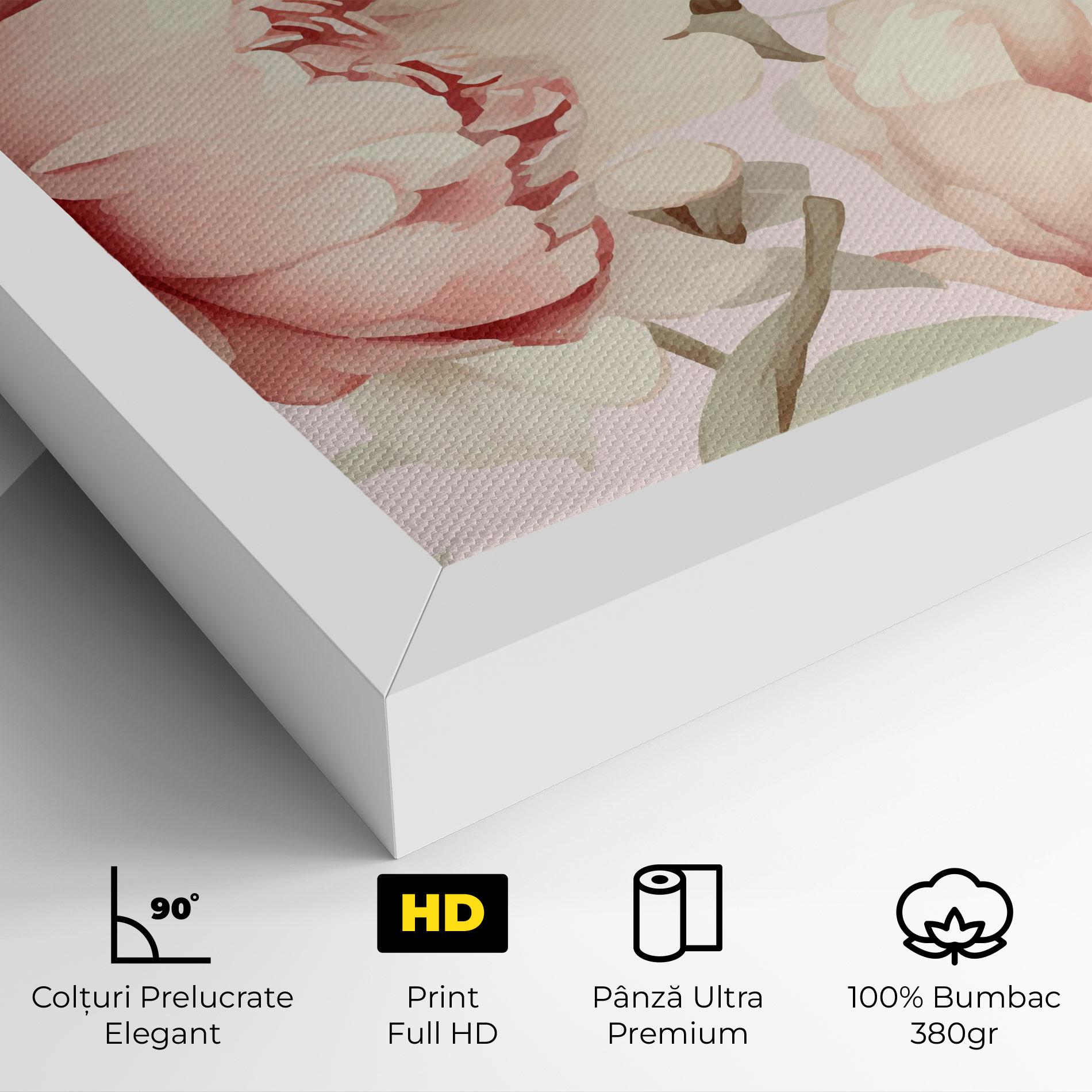 Tablou Canvas Pink Pretty Peony mockup 4