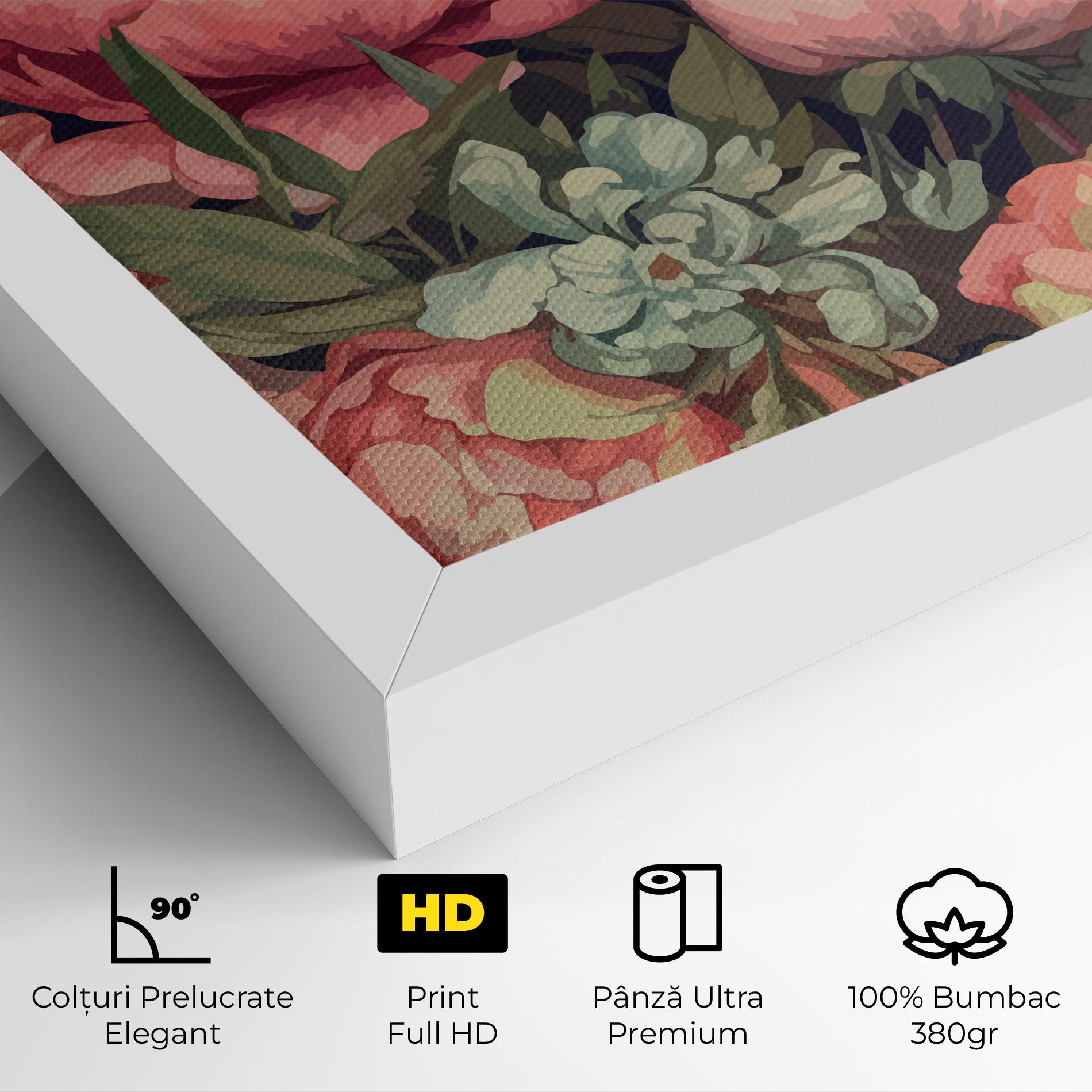 Tablou Canvas Pretty Artistic Peony mockup 4