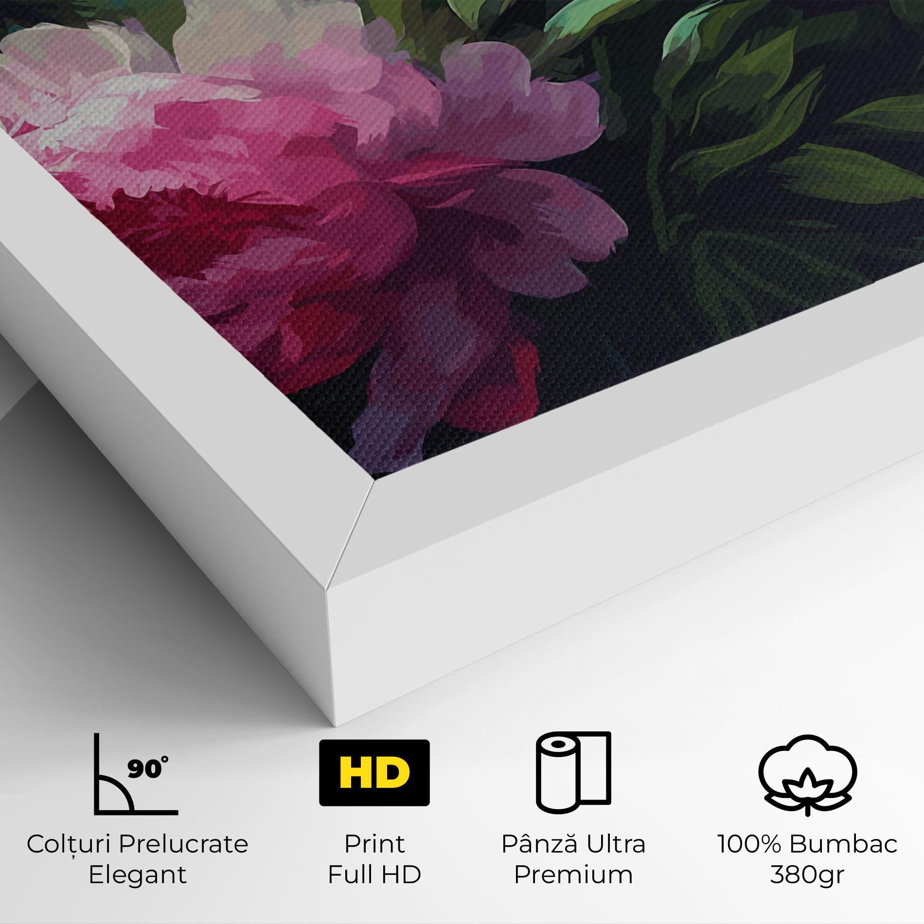 Tablou Canvas Pretty Peony Paint mockup 4