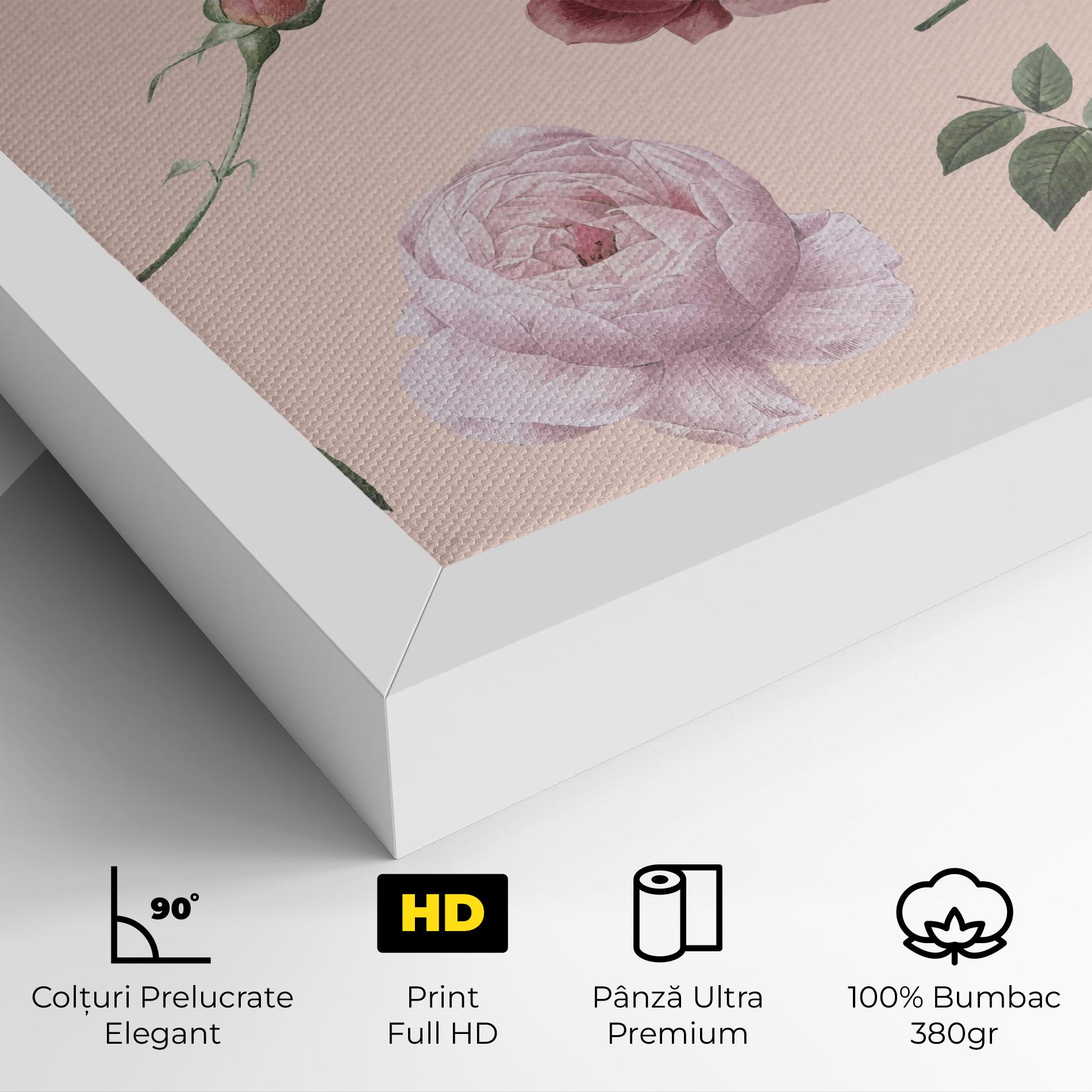 Tablou Canvas Rose And Peony mockup 4