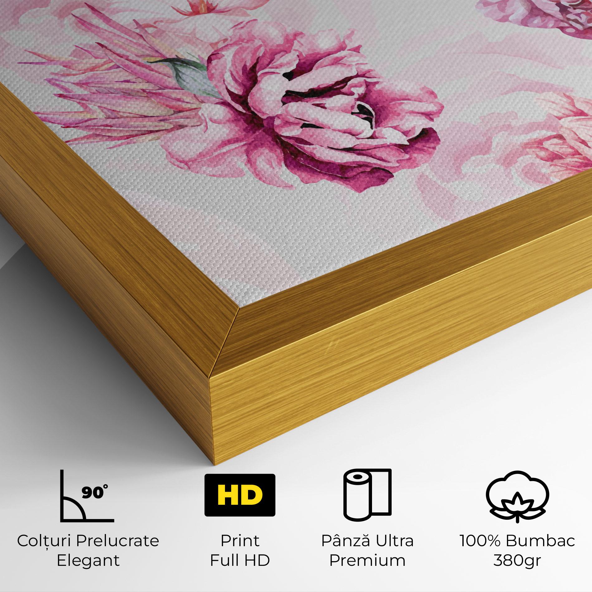 Tablou Canvas Blooming Peony mockup 4