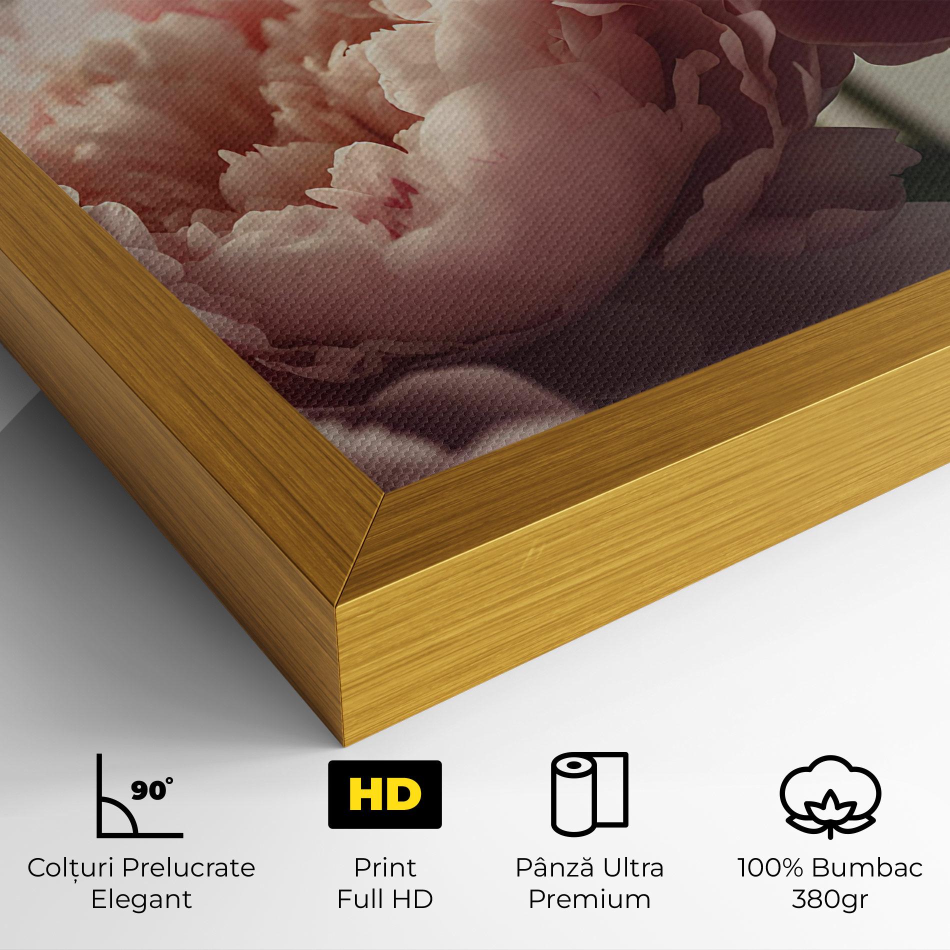 Tablou Canvas Cream Dreamy Peony mockup 4