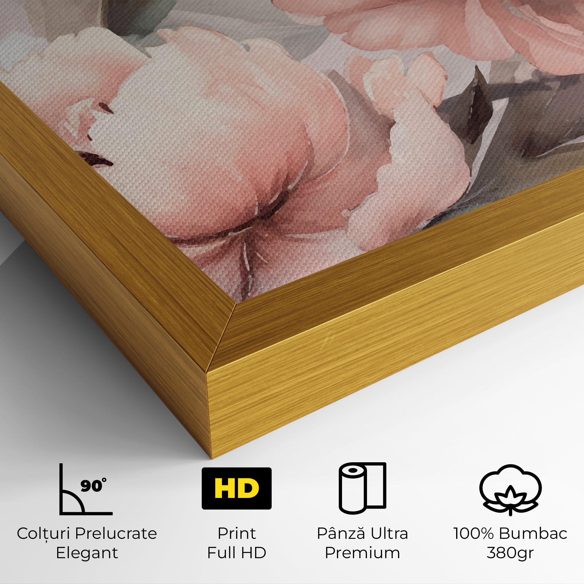 Tablou Canvas Dreamy Peony Art mockup 4