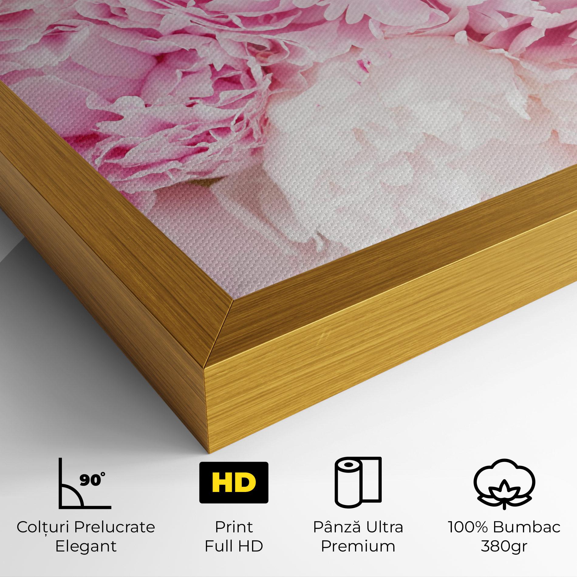 Tablou Canvas Dreamy Pink Pastel Peony mockup 4