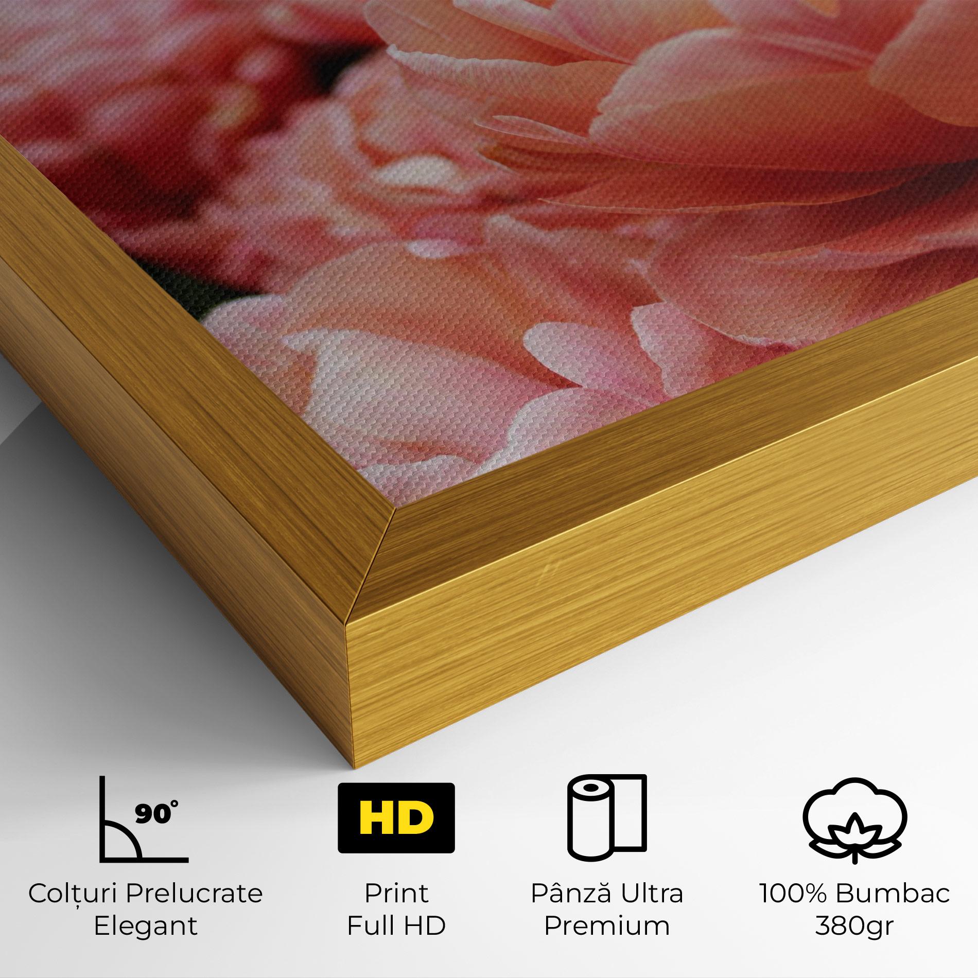 Tablou Canvas Light Orange Peony mockup 4
